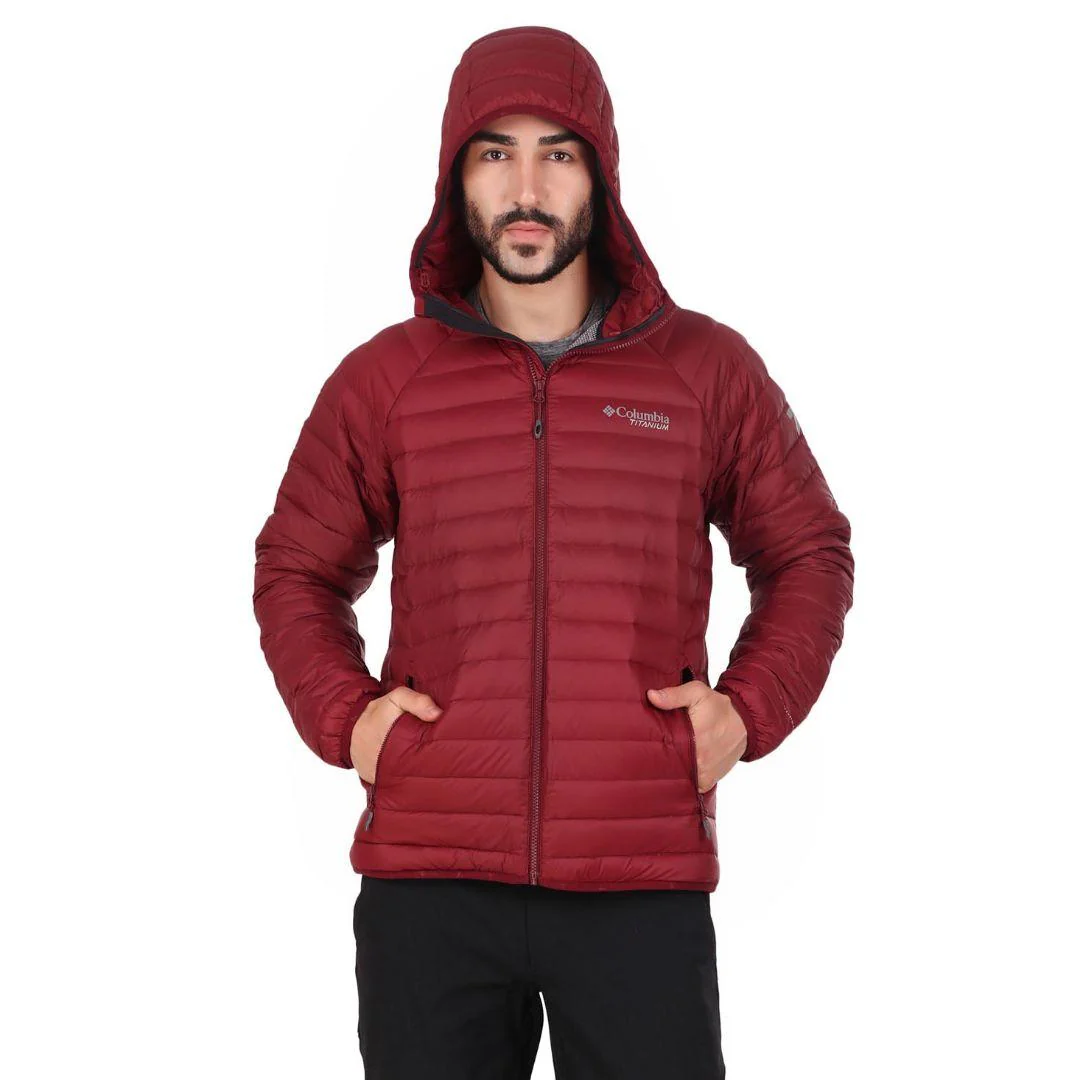 Columbia Men Red Alpha Trail Down Hooded Jacket