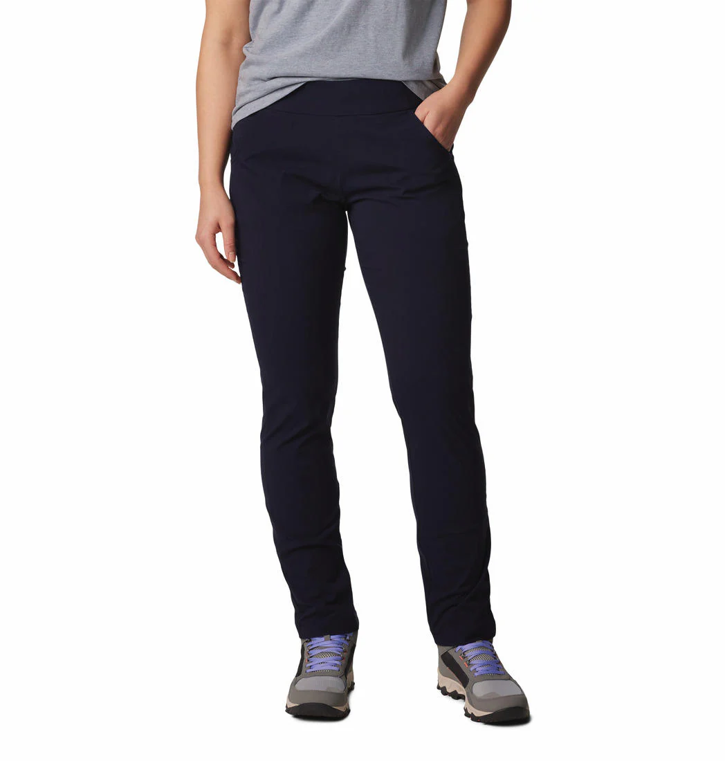 Columbia Women Navy Blue Anytime Casual Pull On Pant (Sun Protection)