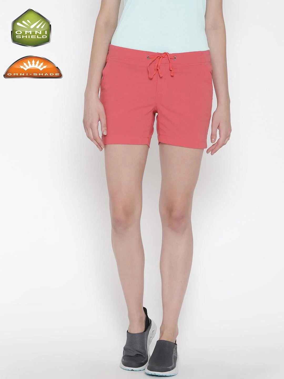 Columbia Women Red Anytime Outdoor Short (Sun Protection)