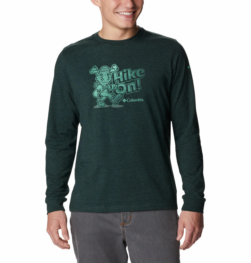 Columbia Men Green Apres Lifestyle Graphic Long Sleeve