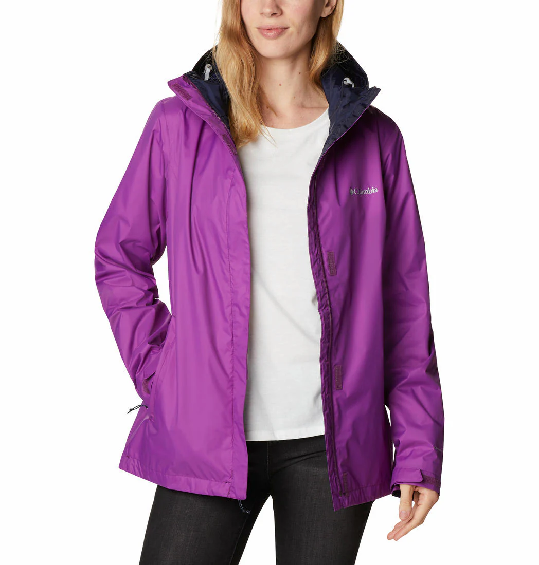 Columbia Women Purple Arcadia II Jacket Waterproof