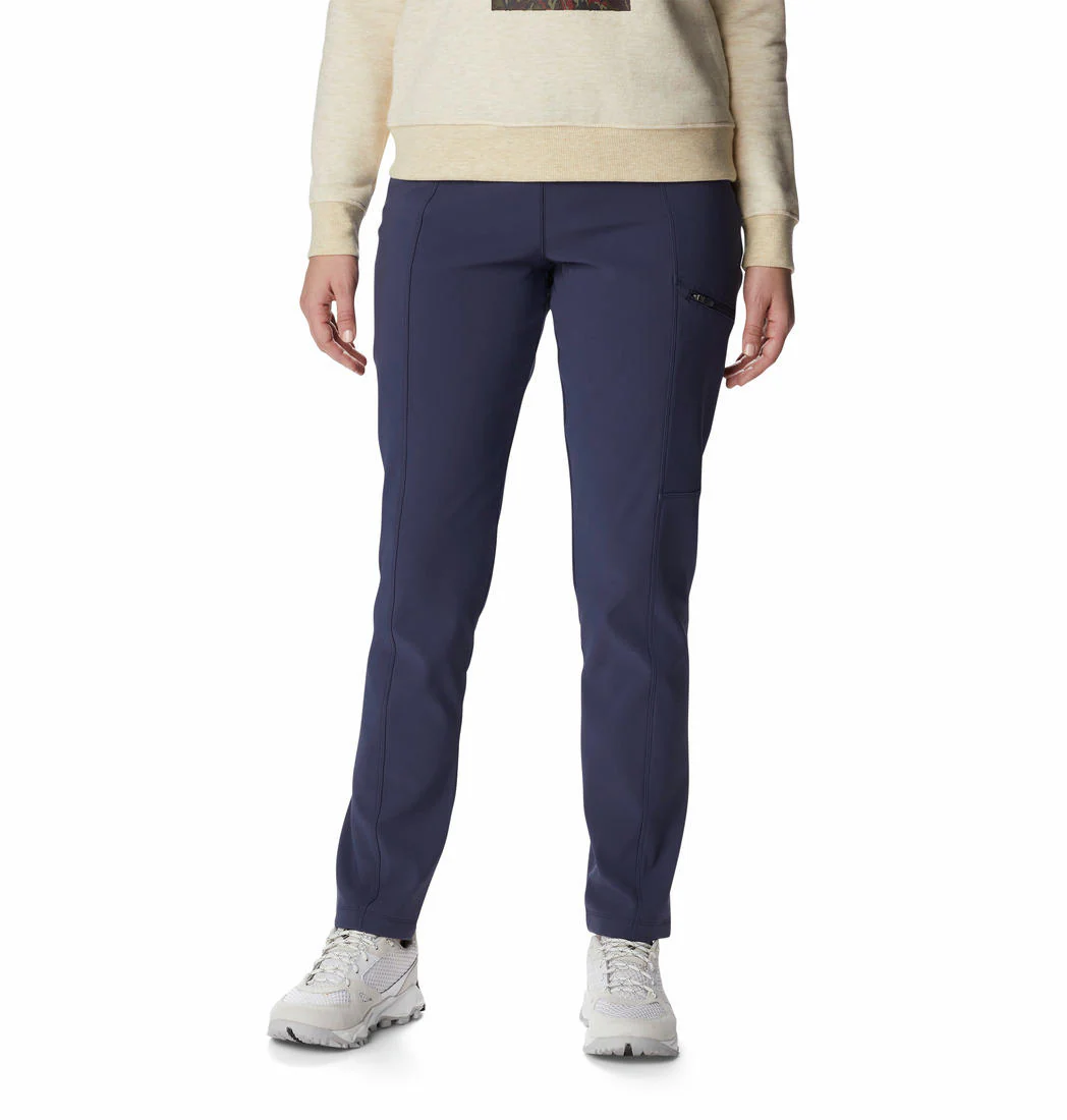 Columbia Women Navy Blue Back Beauty Highrise Warm Winter Pant (Sun Protection)