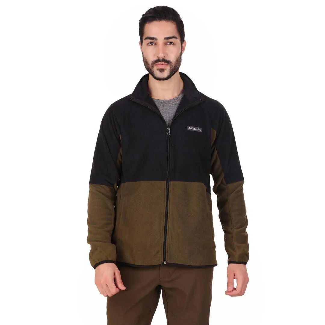 Columbia Men Olive Basin Trail Fleece Full Zip