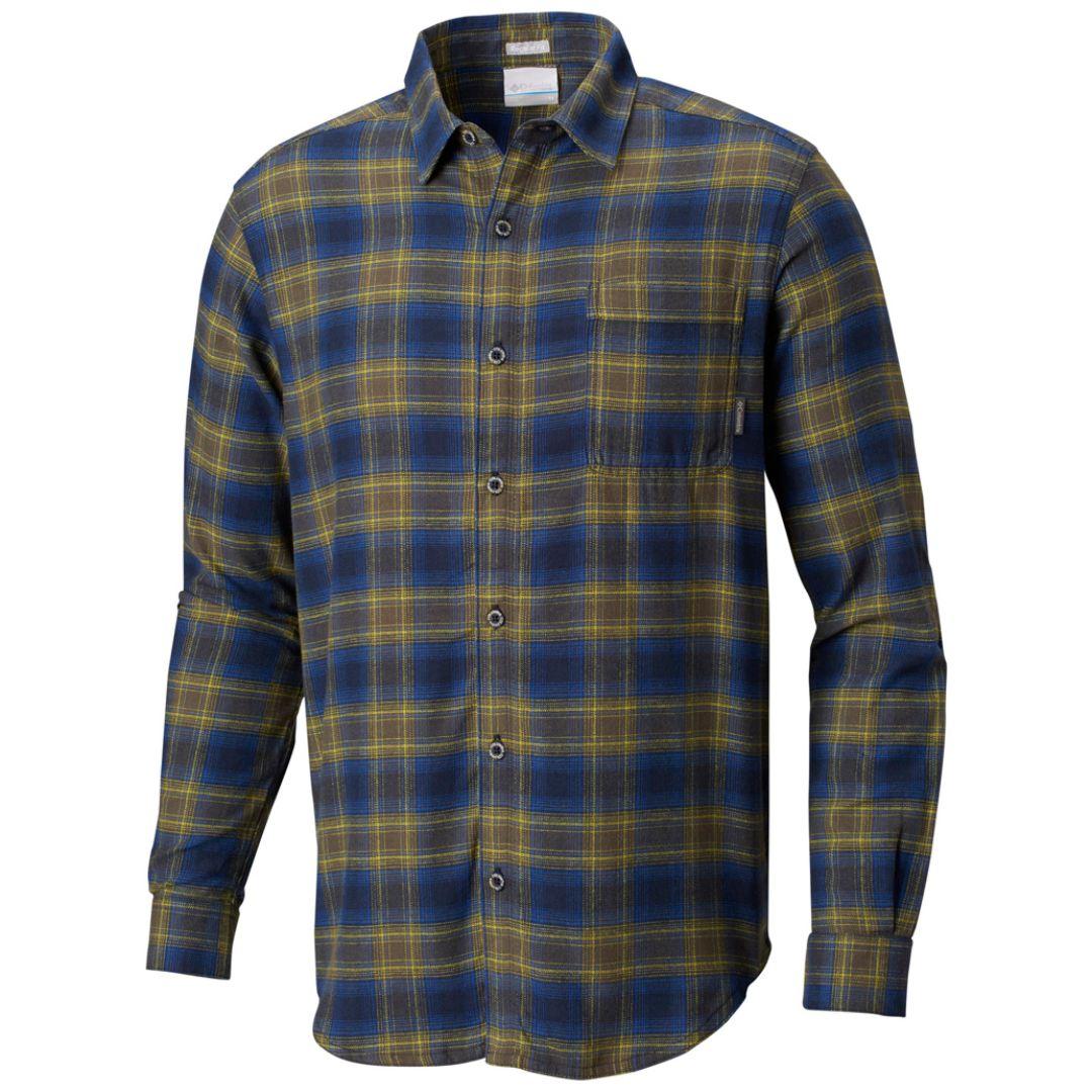 Columbia Men Blue Boulder Ridge Long Sleeve Flannel