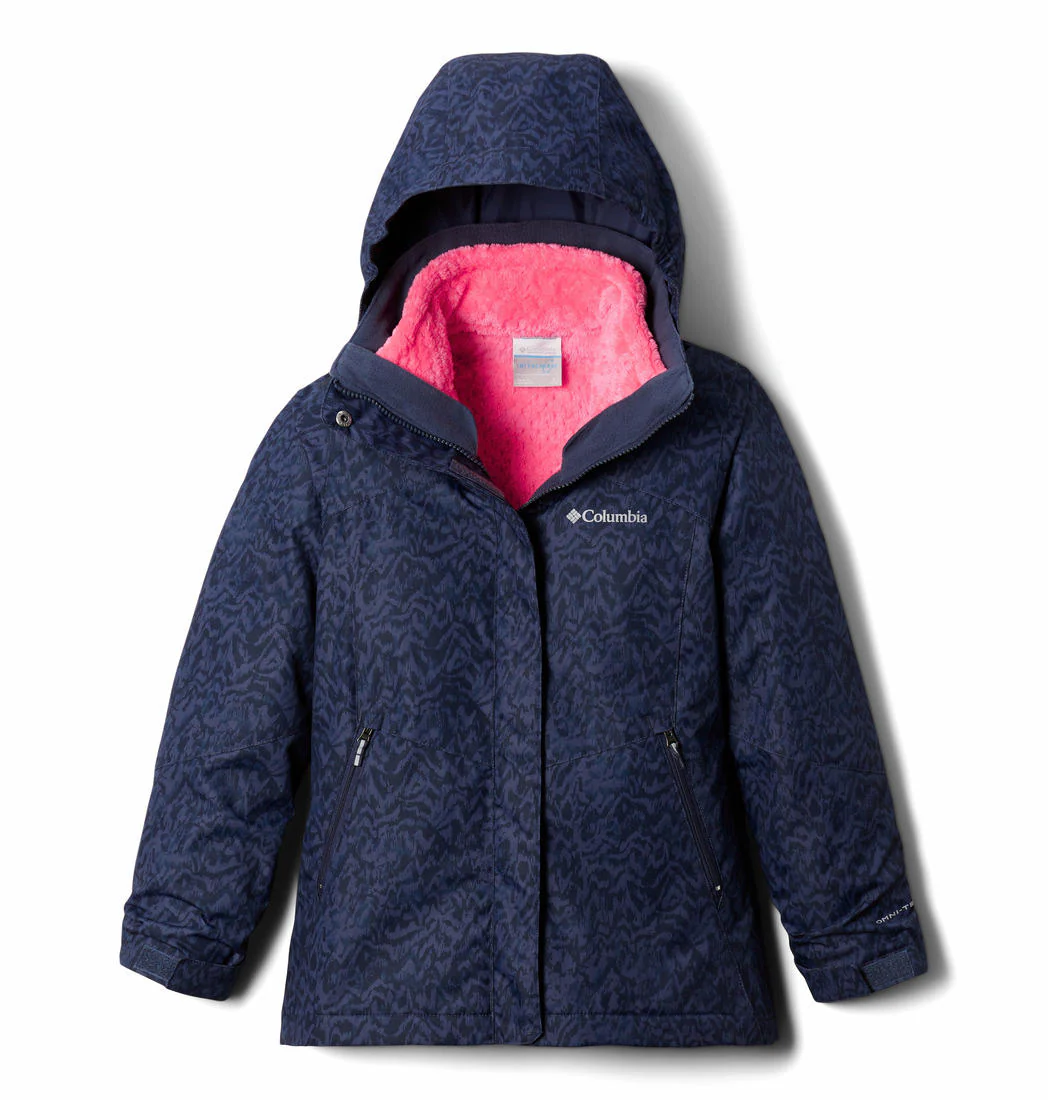 Columbia Kids Girls Navy Blue Bugaboo II Fleece Interchange Jacket