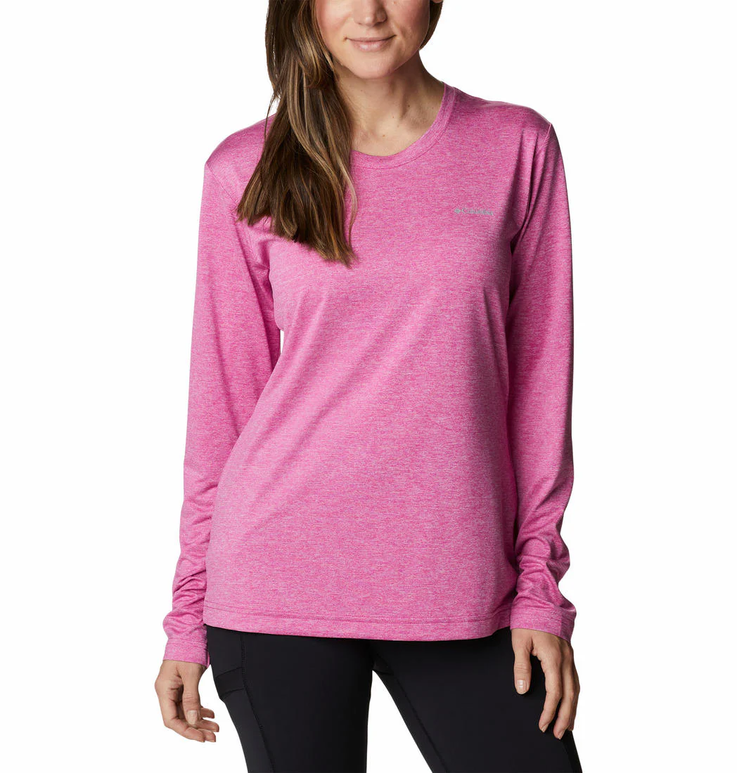 Columbia Women Pink Columbia Hike LS Shirt