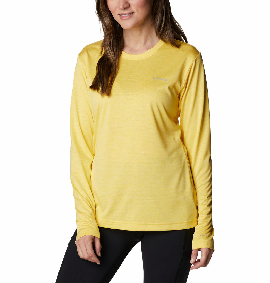 Columbia Women Yellow Columbia Hike LS Shirt