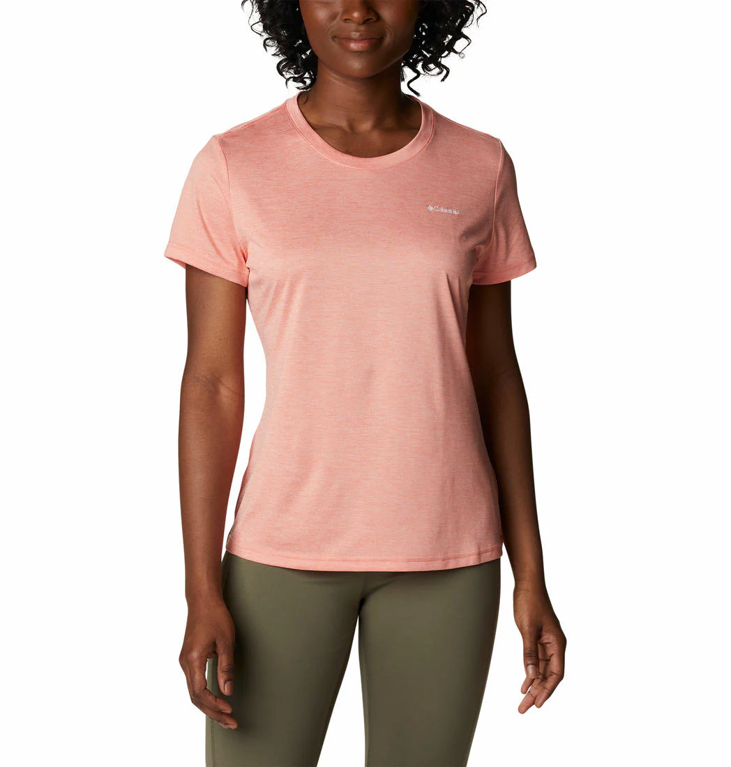 Columbia Women Peach Columbia Hike SS Crew