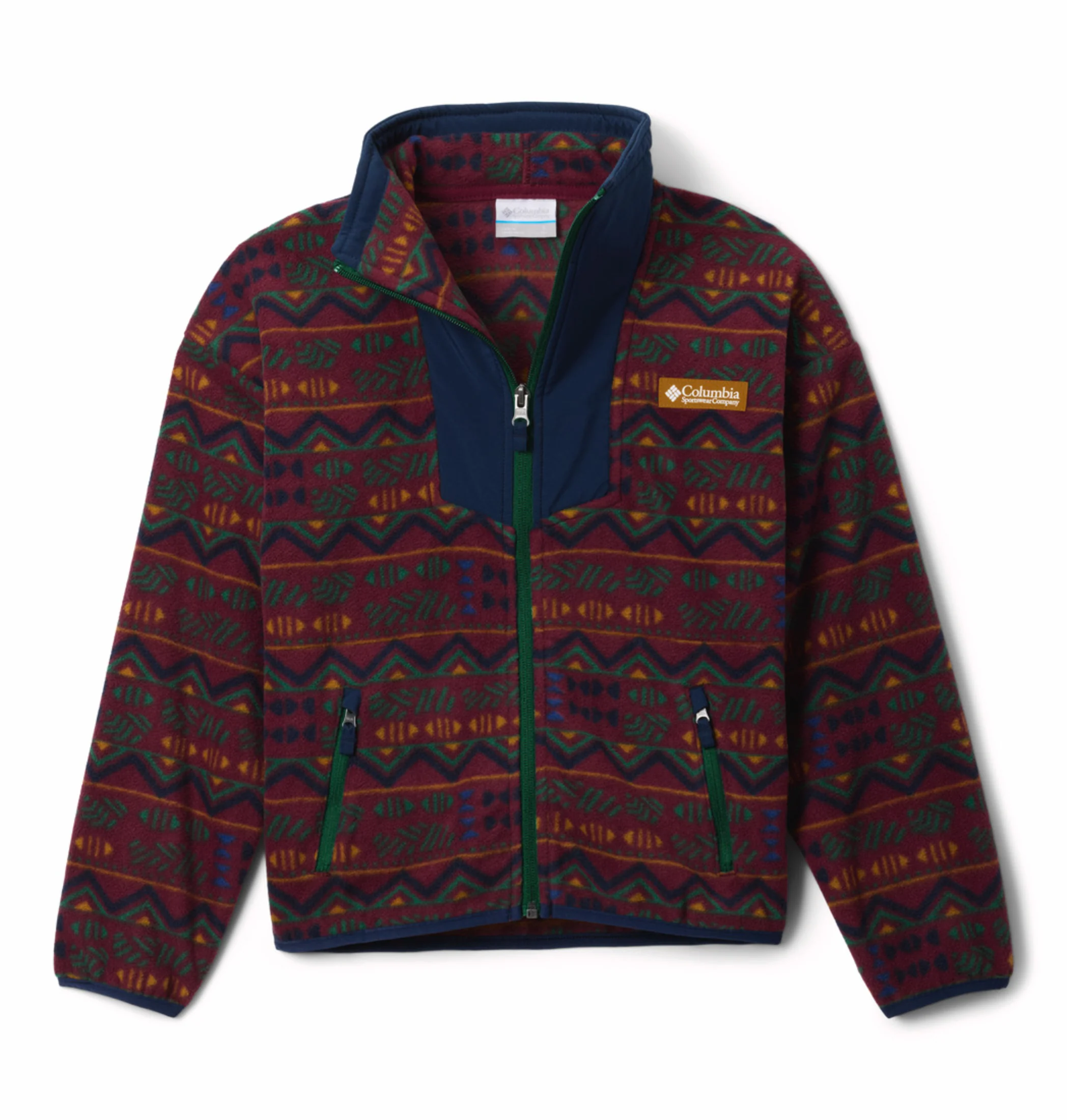 Columbia Kids Unisex Maroon Sequoia Grove Fleece Jacket