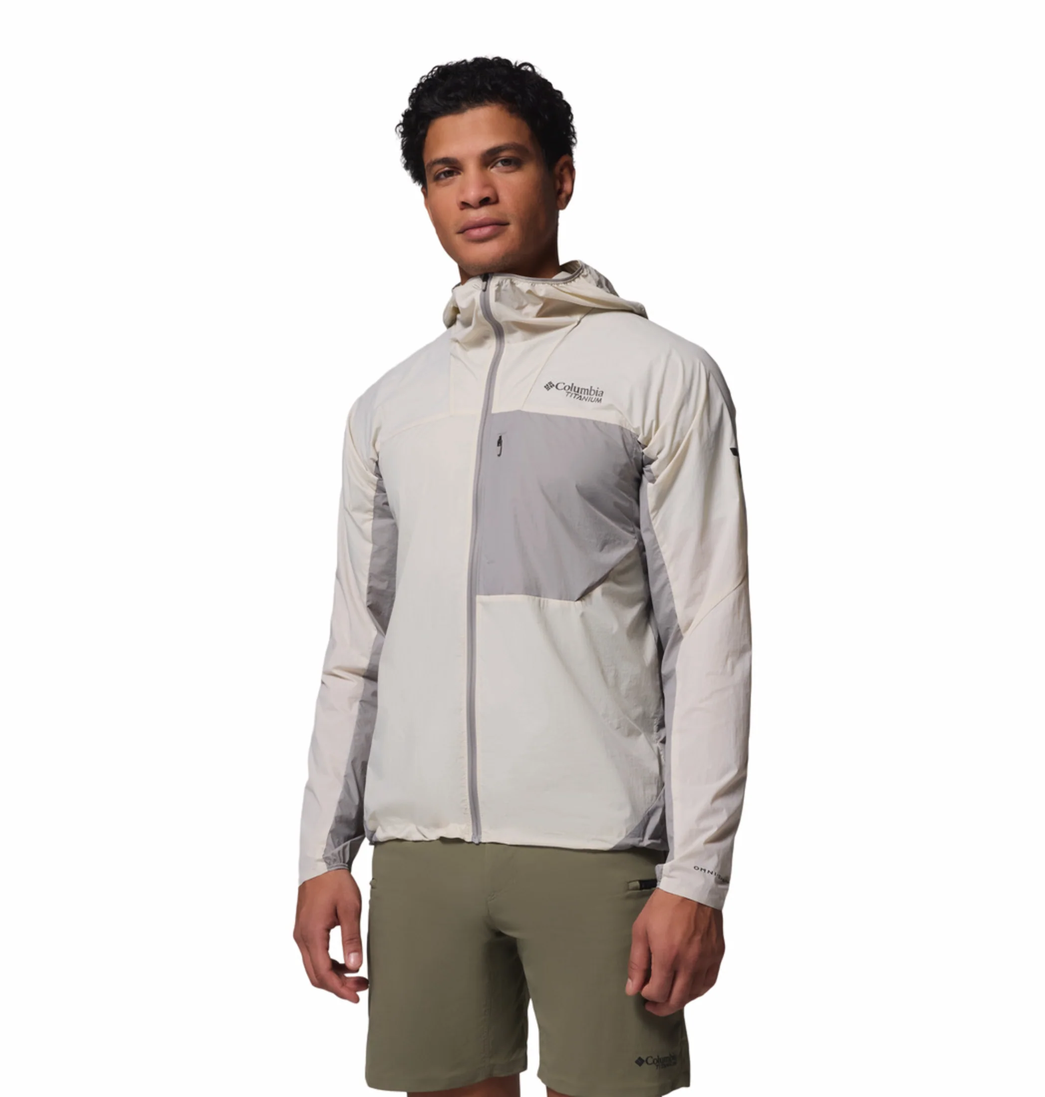 Columbia Men Beige Omni-Shade Khyex Pro Windbreaker