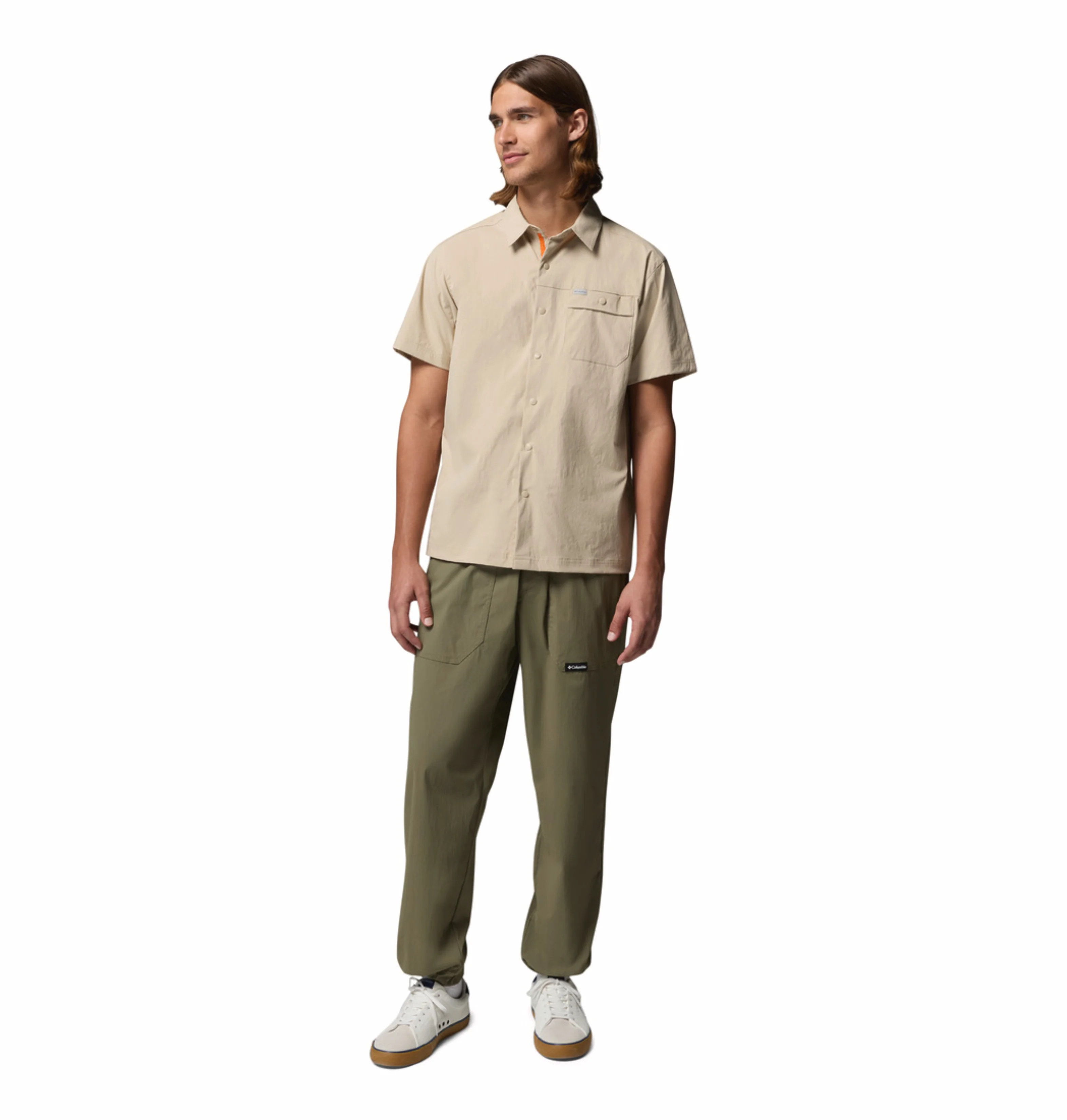 Columbia Men Beige Omni-Shade Landroamer Ripstop II Short Sleeve Shirt (Plus Size) - Image 5