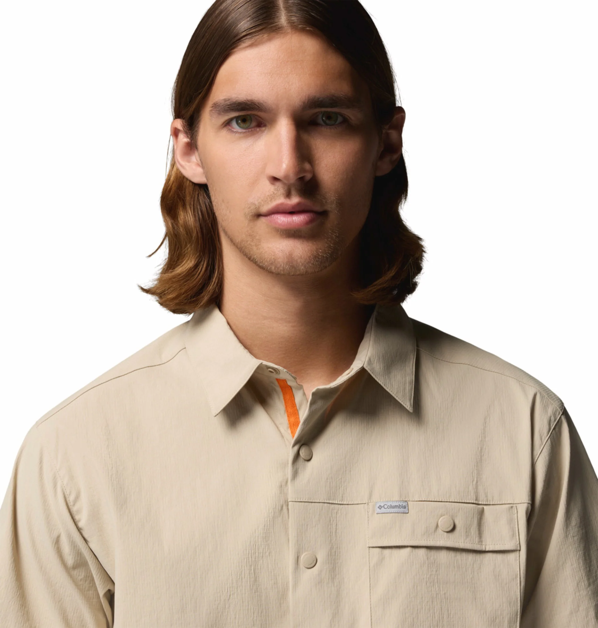 Columbia Men Beige Omni-Shade Landroamer Ripstop II Short Sleeve Shirt (Plus Size) - Image 7