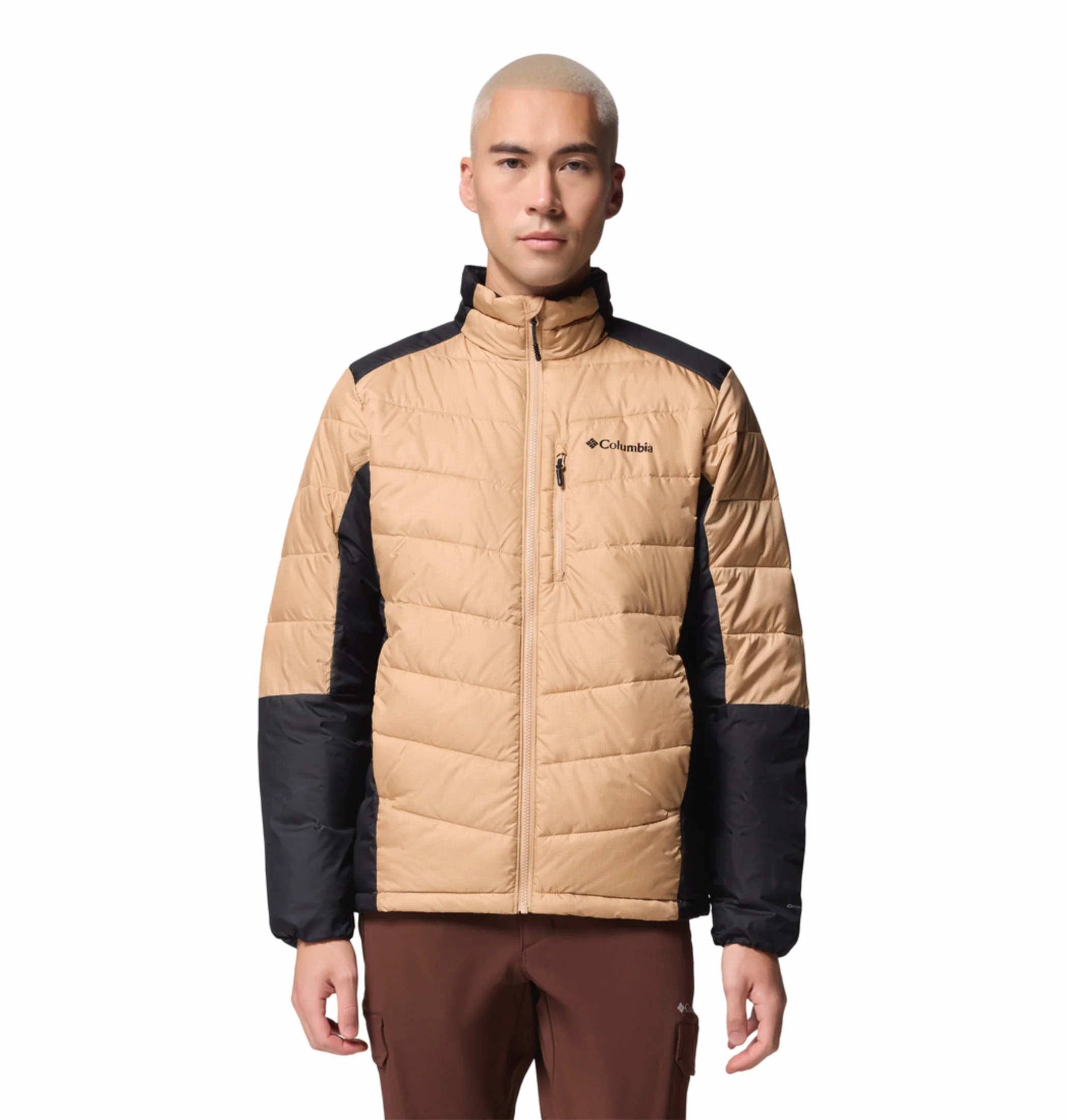 Columbia Men Beige OmniHeat Infinity Labyrinth Loop II Down Jacket