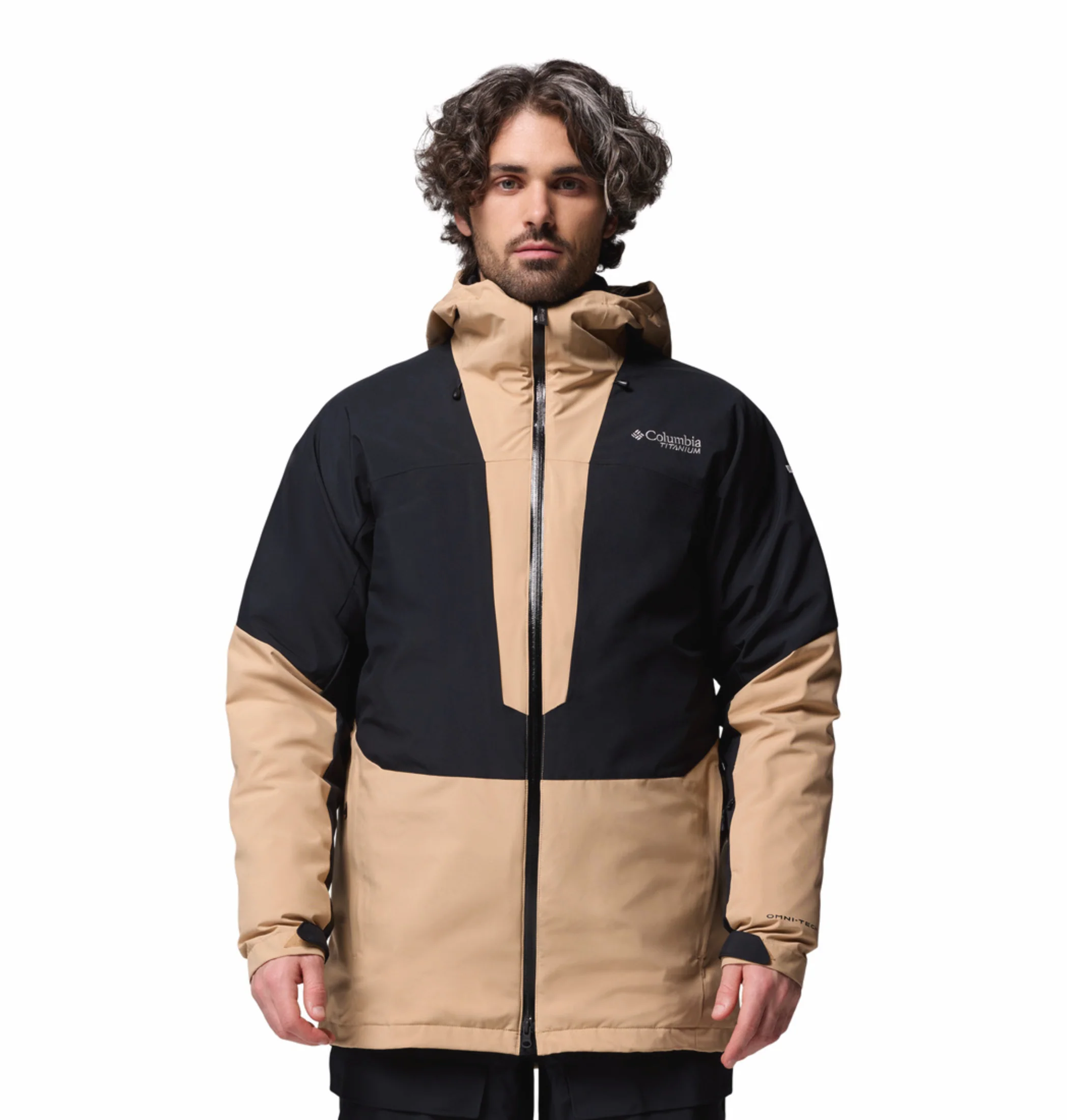 Columbia Men Beige OmniHeat Infinity Winter District II Interchangeable Jacket