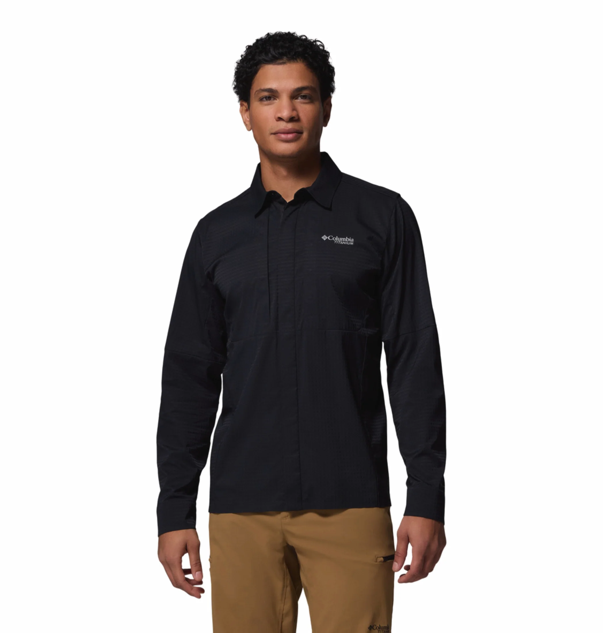 Columbia Men Black Omni-Freeze Ridge Ascent Long Sleeve Shirt