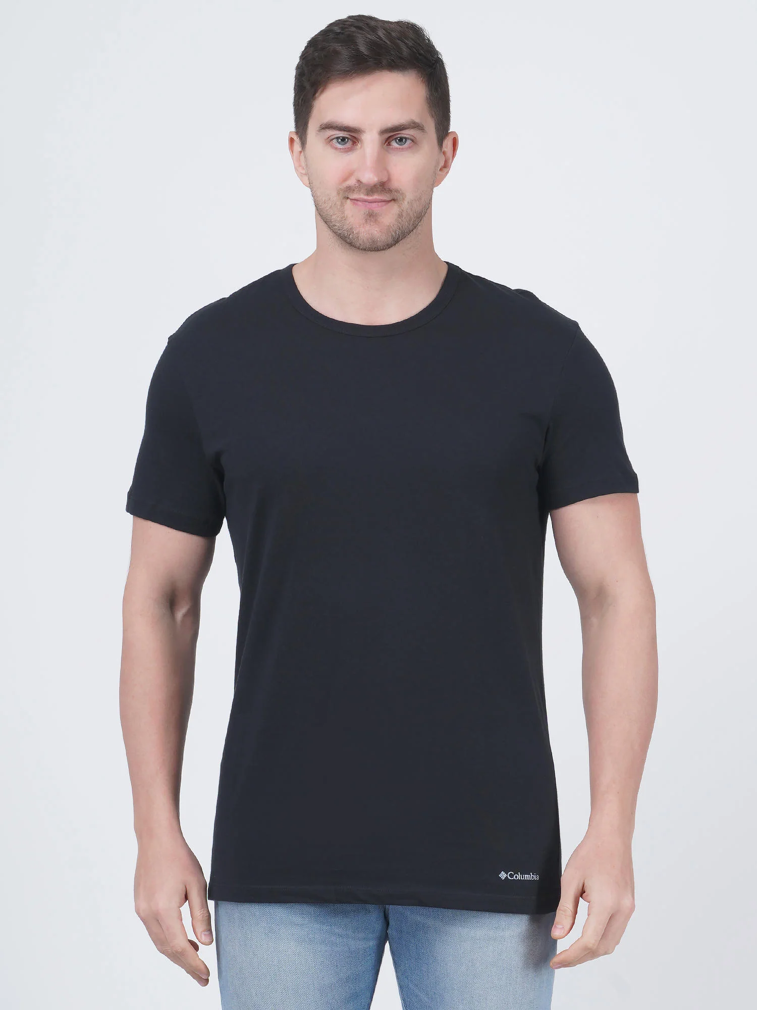 Columbia Men Black Performance Cotton / Stretch Crew-Neck Tee 3 Pack Solid (Non Returnable) - Image 2
