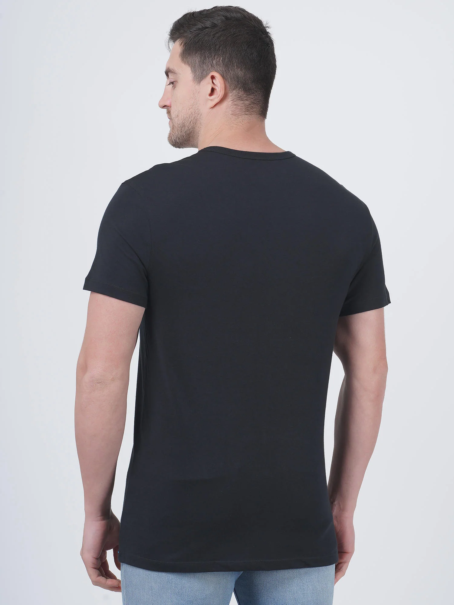 Columbia Men Black Performance Cotton / Stretch Crew-Neck Tee 3 Pack Solid (Non Returnable) - Image 3
