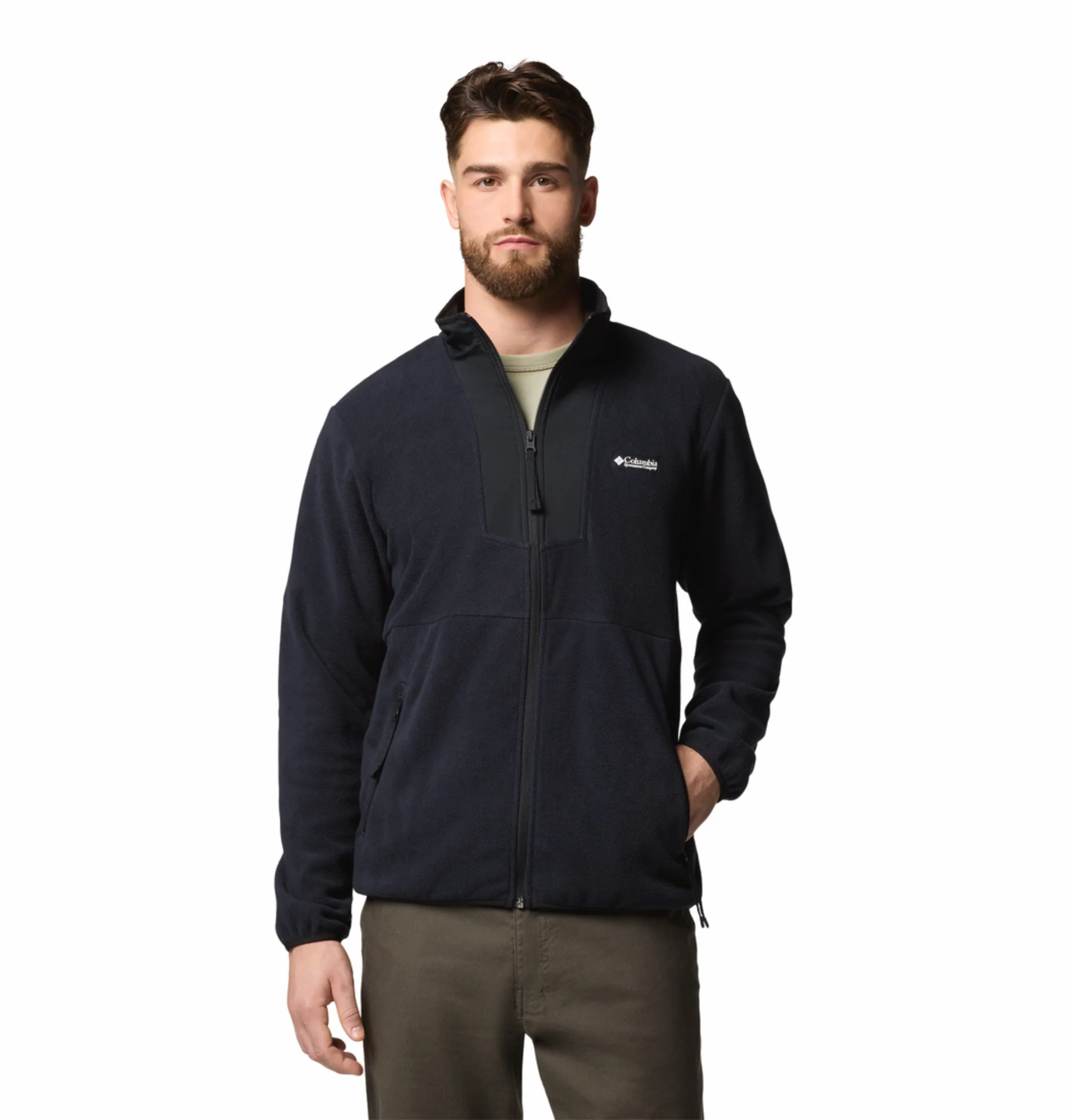 Columbia Men Black Sequoia Grove Fleece Jacket