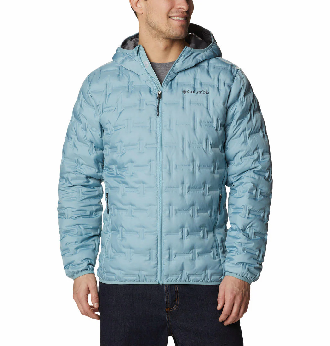 Columbia Men Blue Delta Ridge Down Hooded Jacket