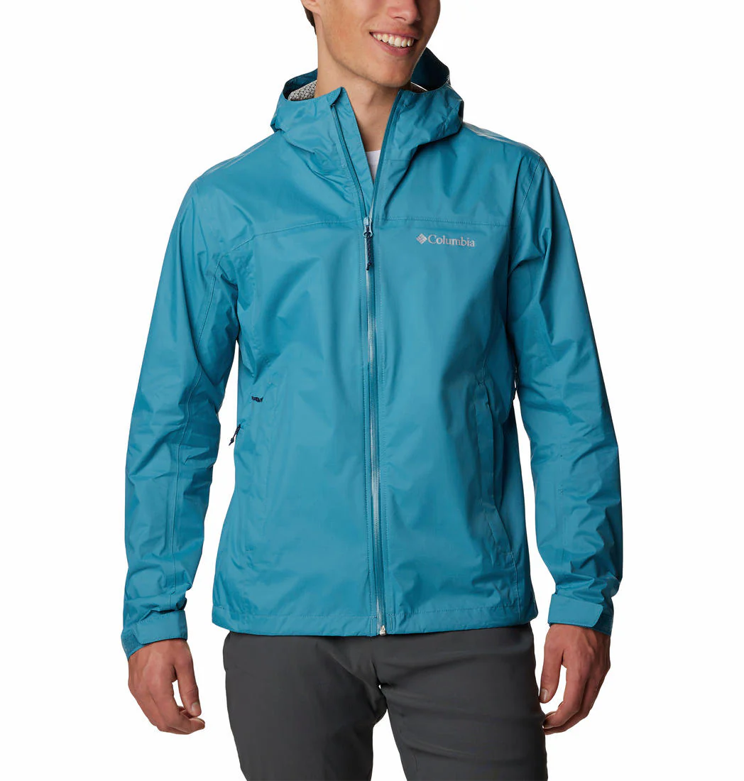 Columbia Men Blue EvaPOURation Jacket Waterproof