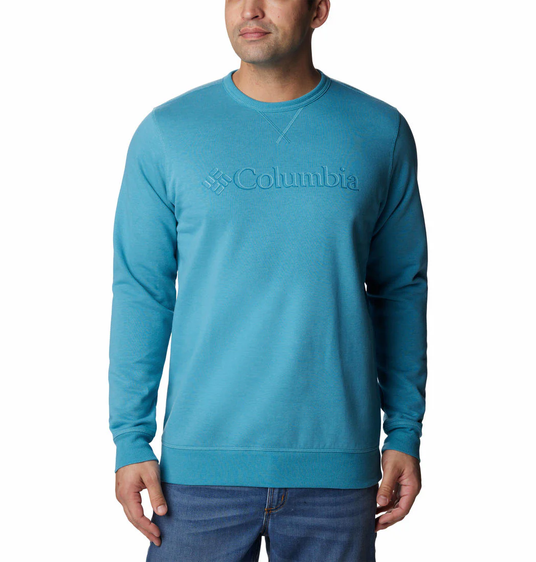 Columbia Men Blue M Columbia Logo Fleece Crew (Sun Protection)