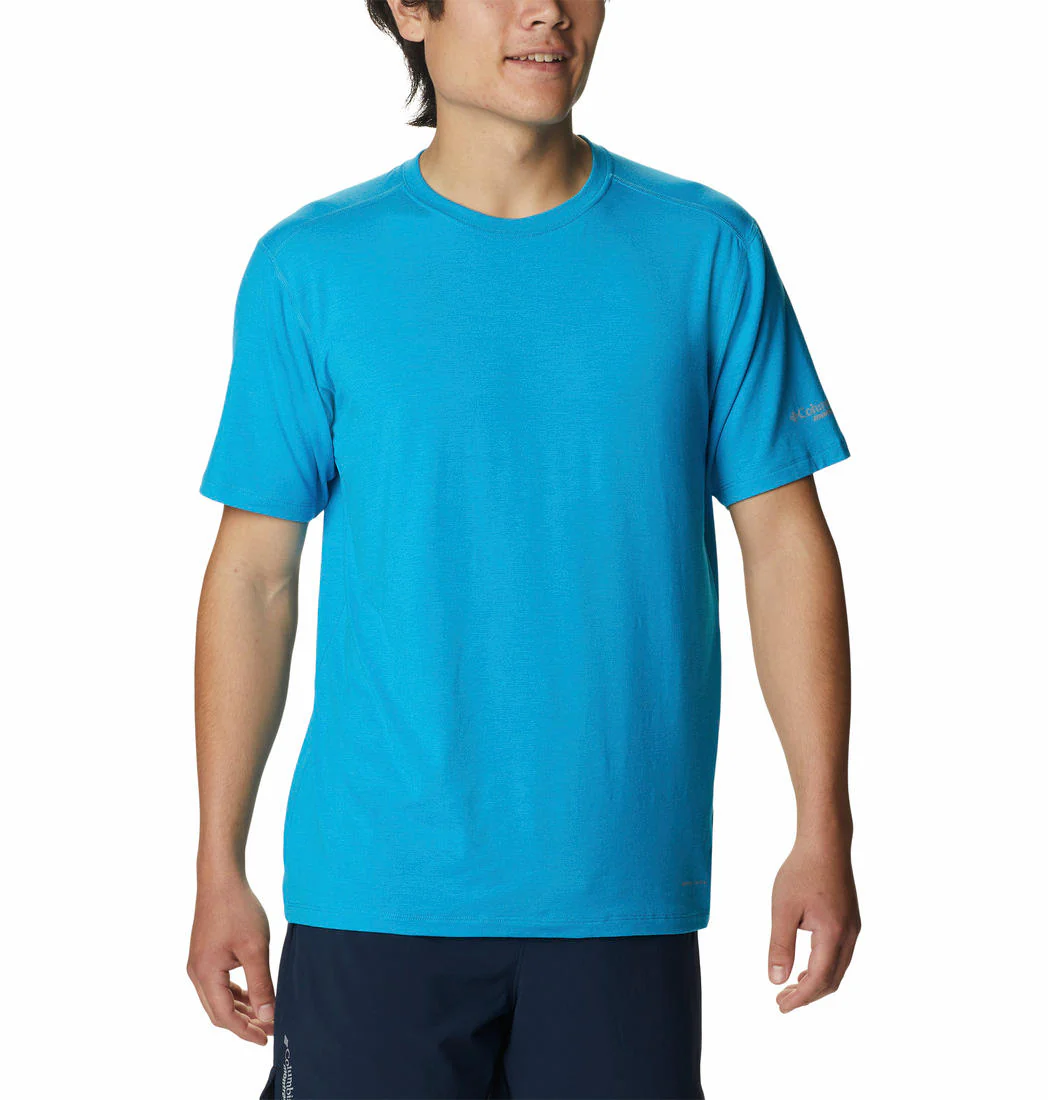 Columbia Men Blue M Endless Trail Running Tech Tee