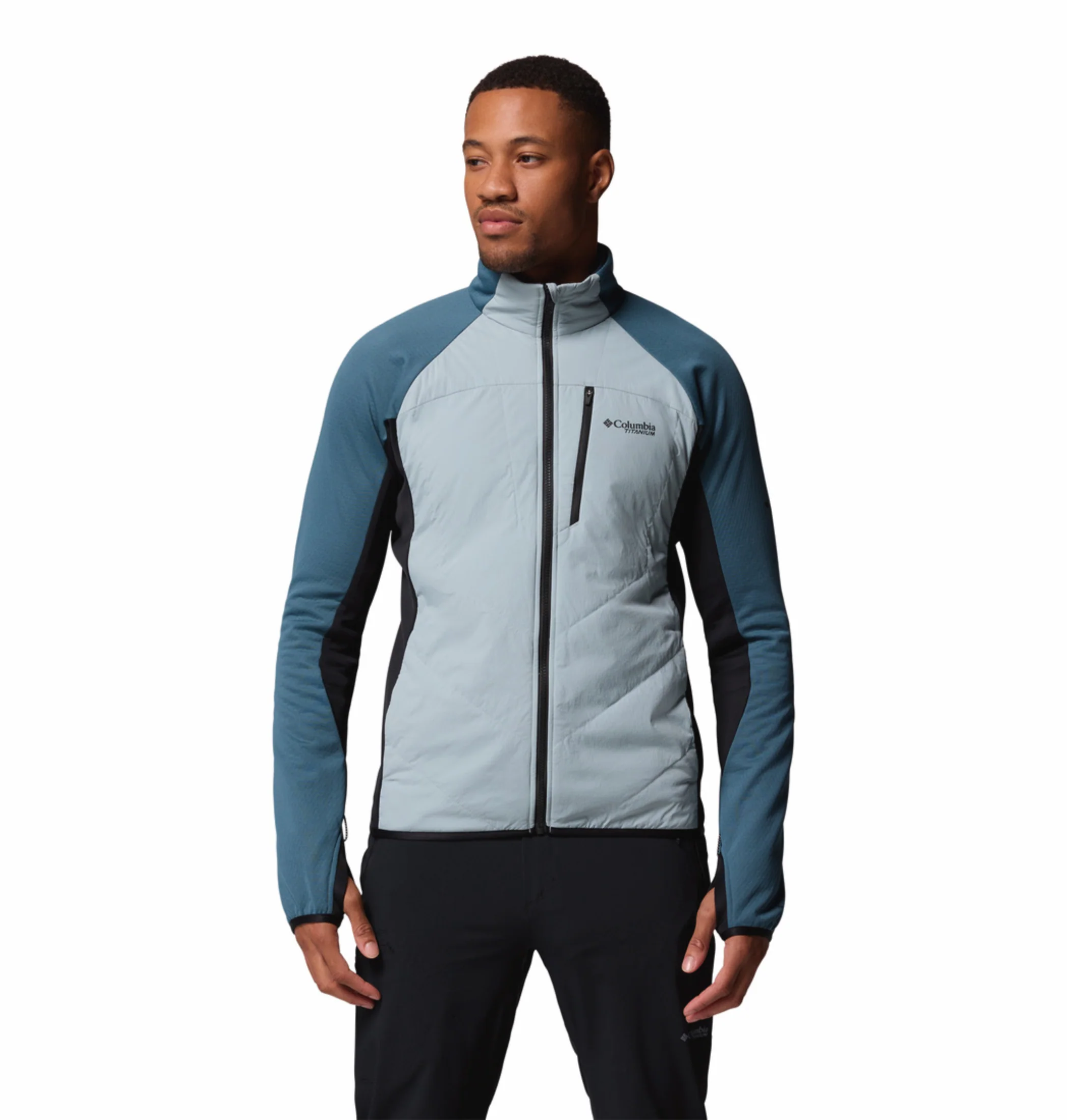 Columbia Men Blue OmniHeat Arctic Hybrid Fleece Jacket