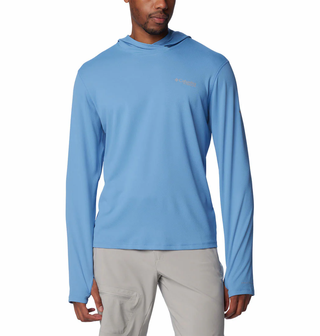 Columbia Men Blue Summit Valley Hoodie (Sun Protection)