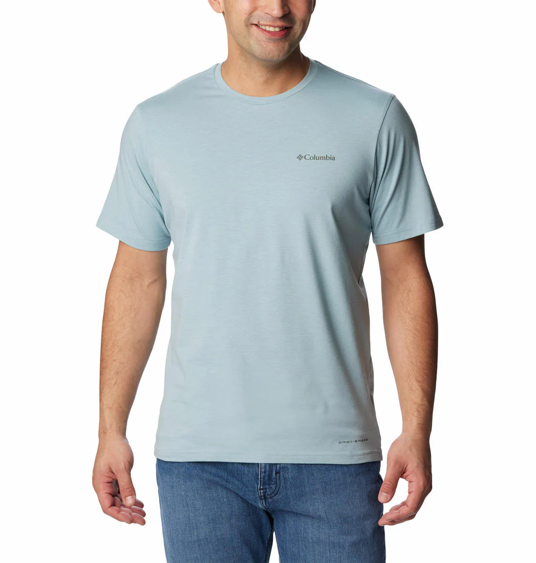 Columbia Men Blue Mens Sun Trek Short Sleeve Tee (Sun Protection)