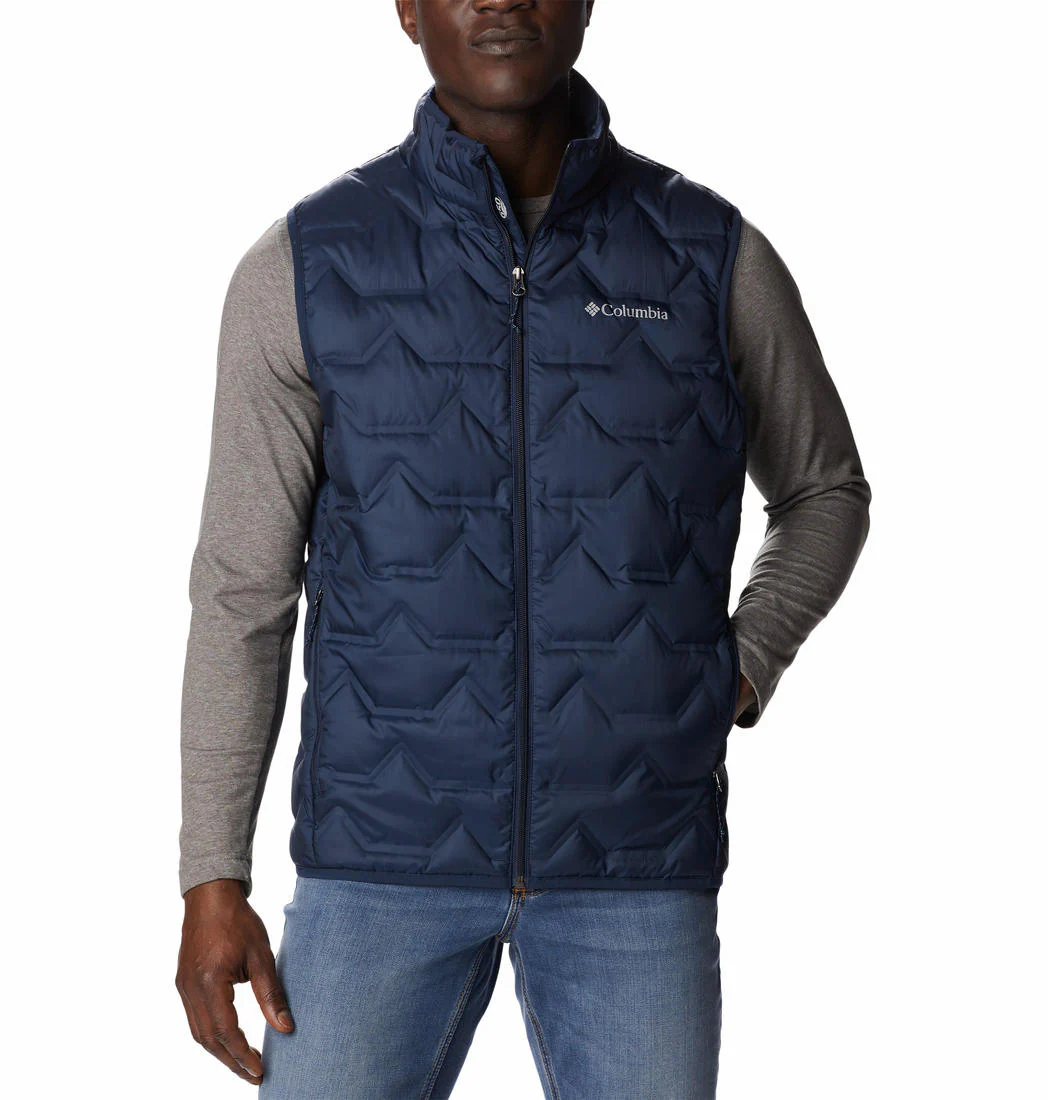 Columbia Men Blue Walker Mill Heat Seal Vest