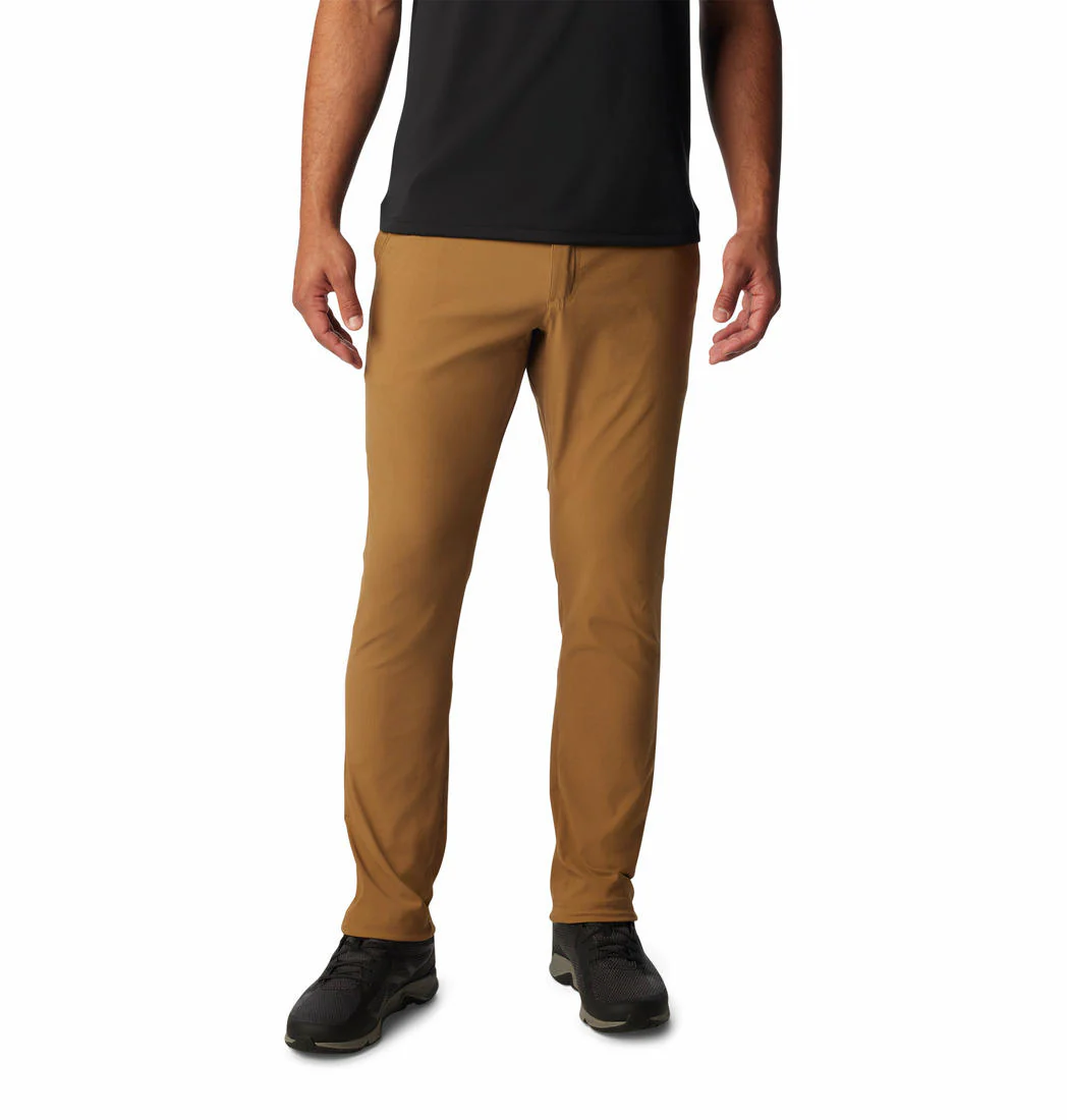 Columbia Men Brown Black Mesa Woven Pant (Sun Protection)