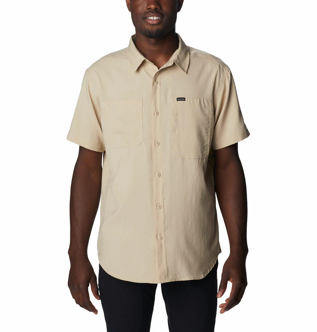 Columbia Men Brown Silver Ridge Utility Lite Short Sleeve (Sun Protection)