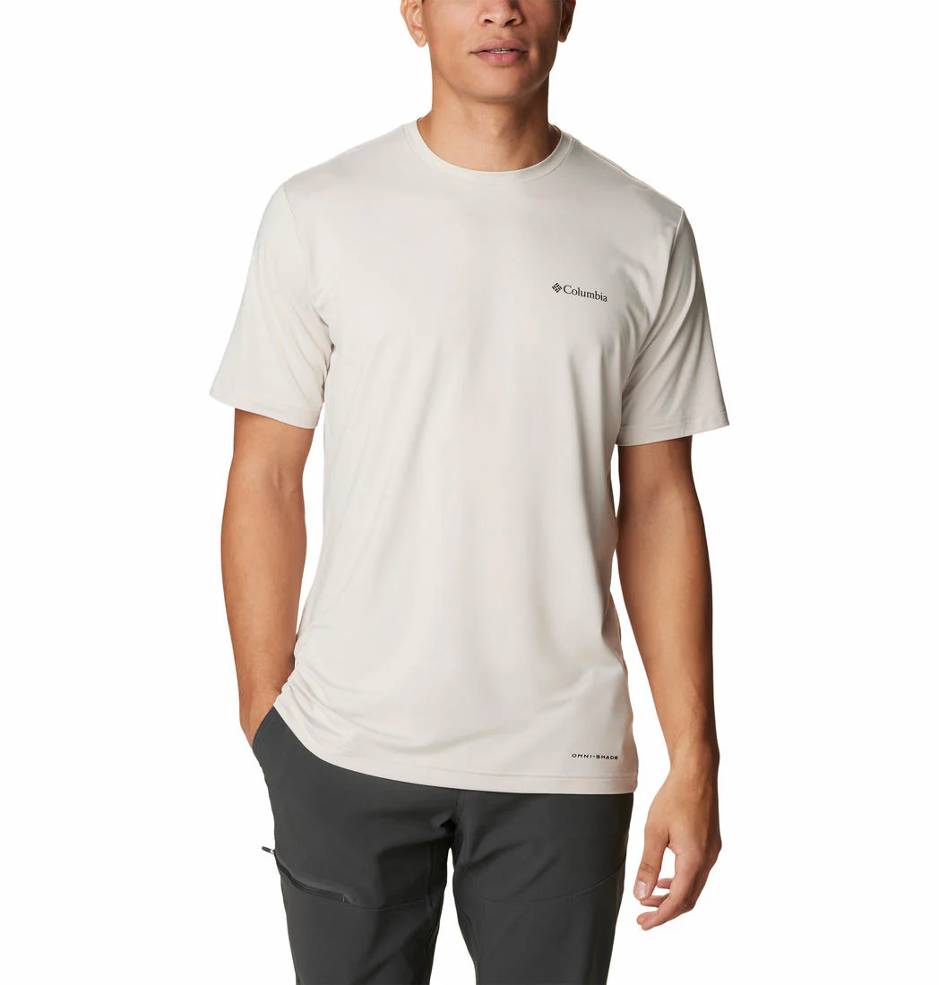 Columbia Men Brown Tech Trail Graphic Tee (Sun Protection)