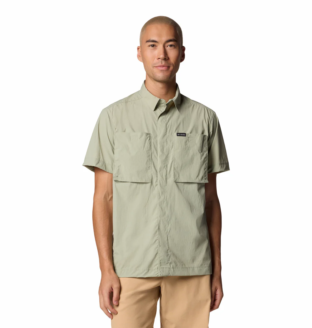 Columbia Men Green Black Mesa Utility SS Shirt