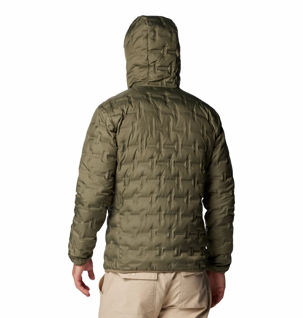 Columbia Men Green Delta Ridge II Down Hooded Jacket (Plus Size) - Image 2