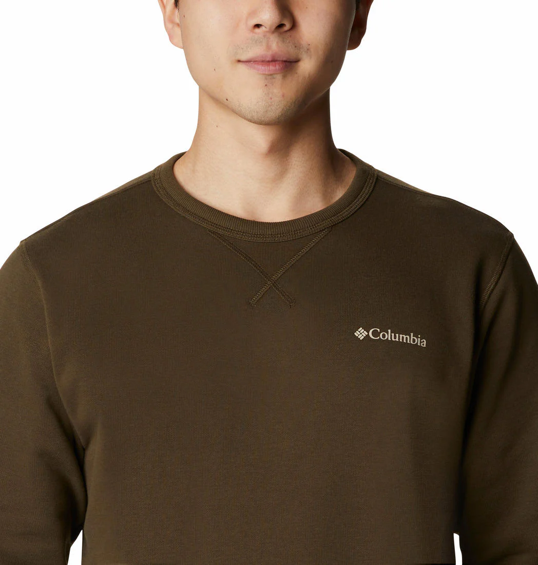 Columbia Men Olive M Columbia Logo Fleece Crew (Sun Protection) - Image 6