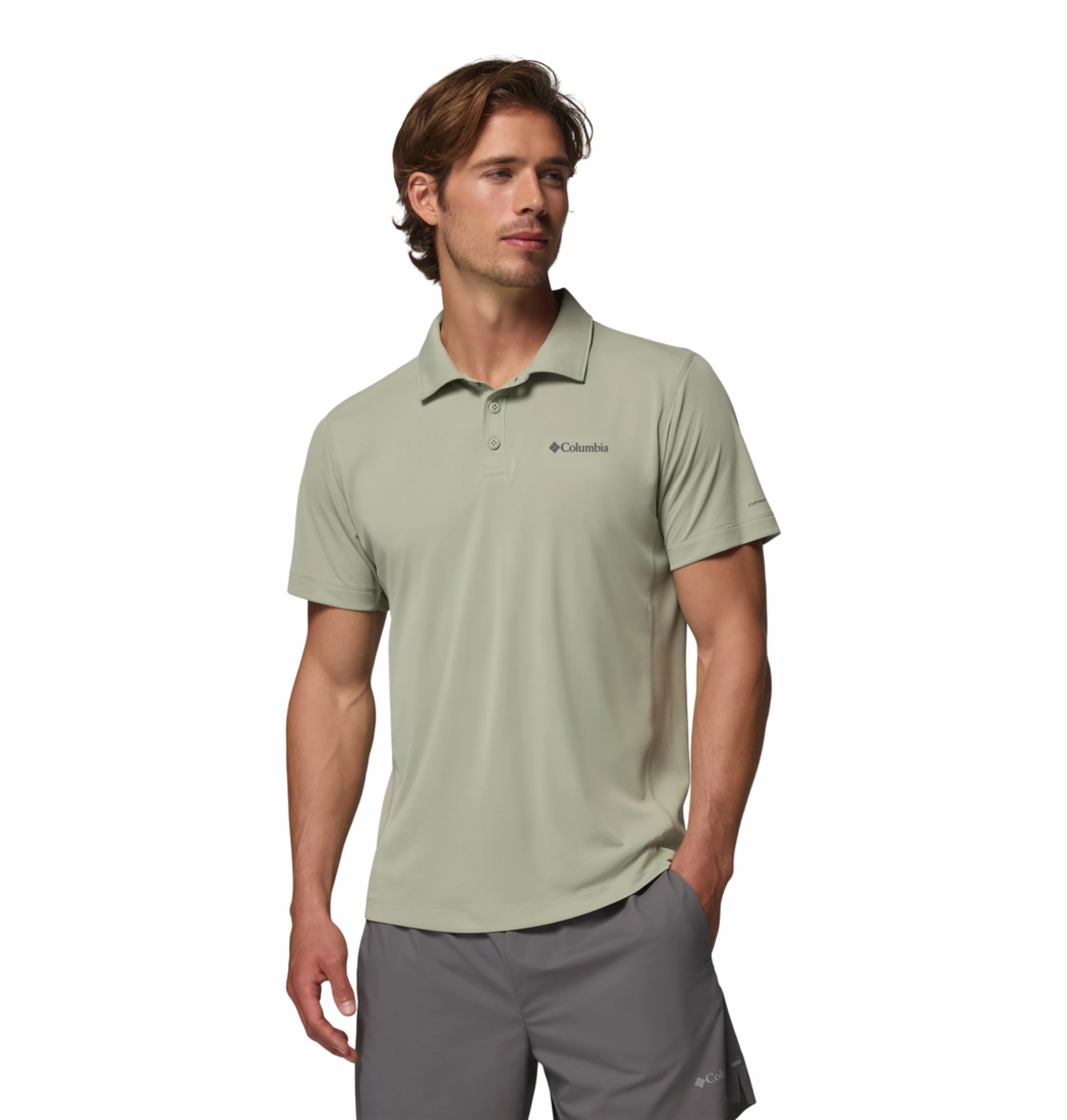 Columbia Men Green Omni-Freeze Zero Rules Polo Tshirt