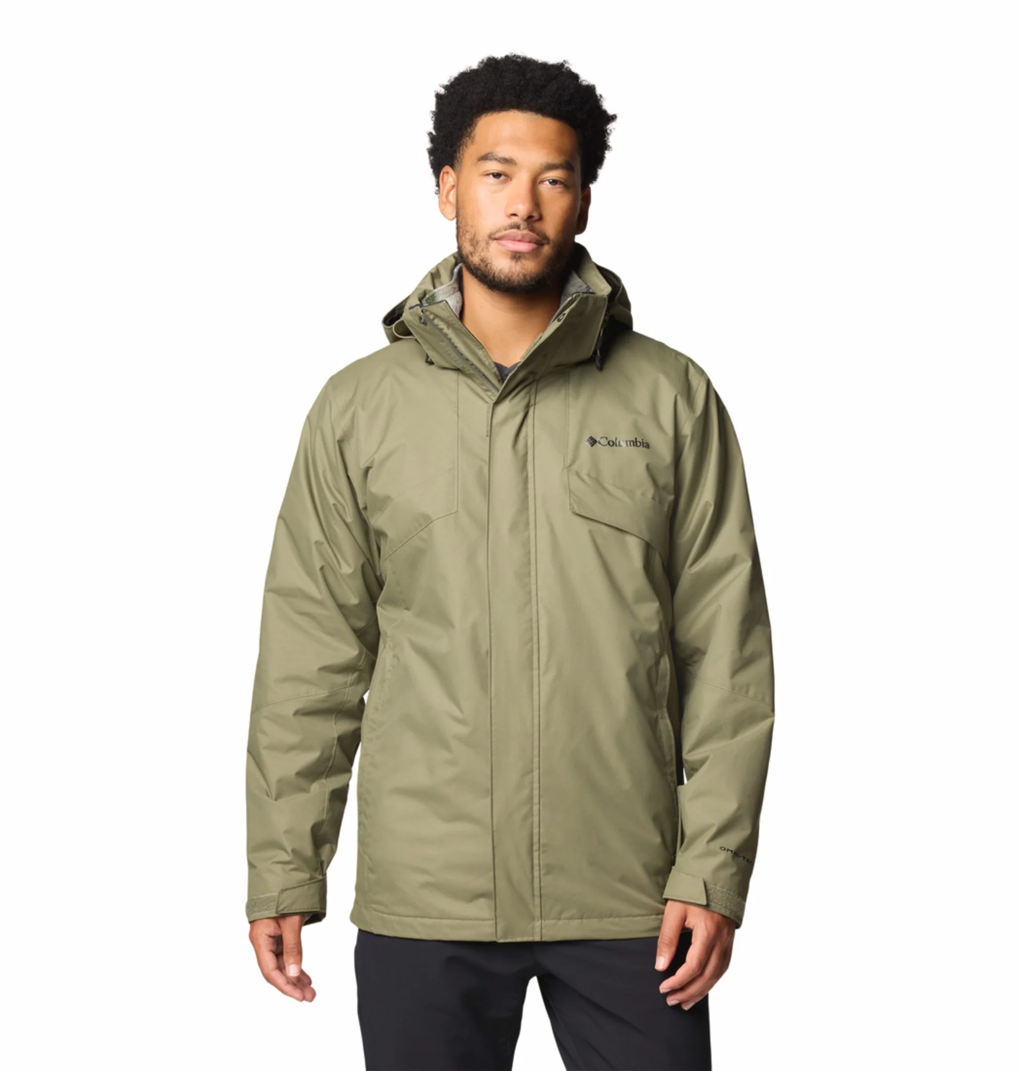 Columbia Men Green OmniHeat Reflective Bugaboo III Fleece Interchangeable Jacket