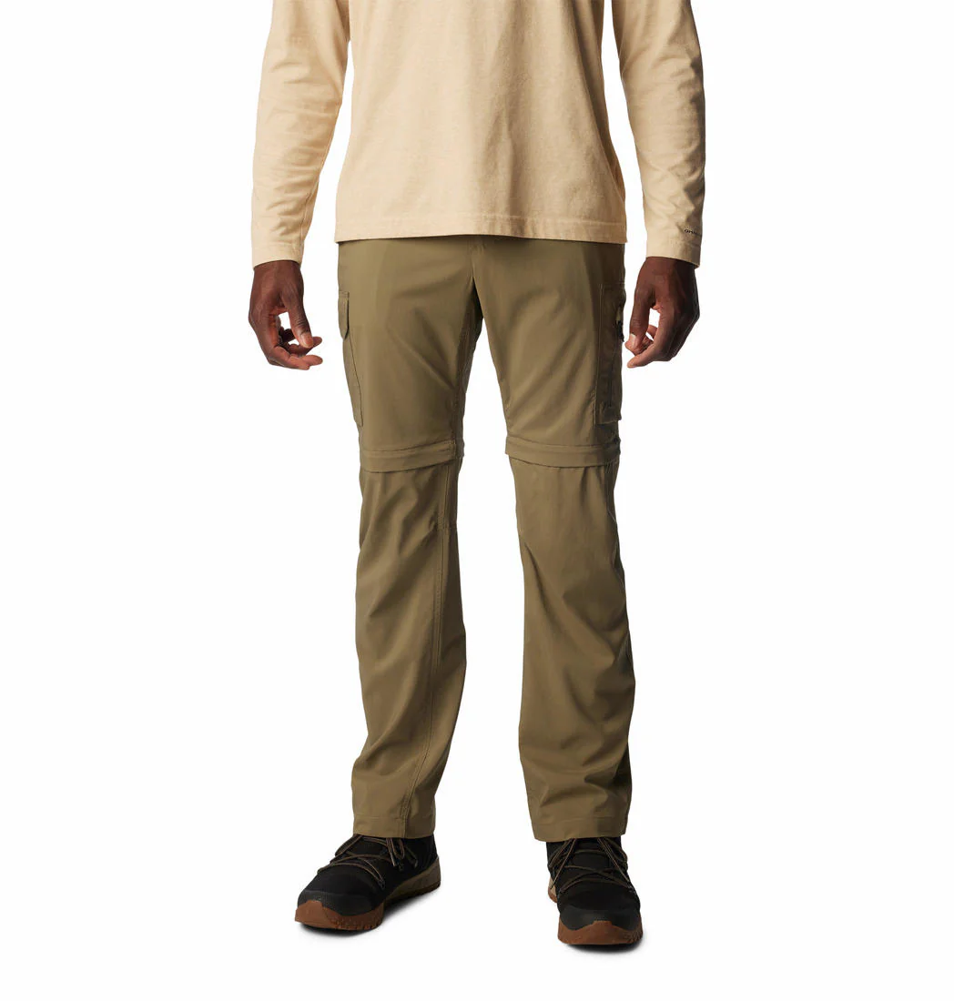 Columbia Men Green Silver Ridge Utility Convertible Pant (Sun Protection)