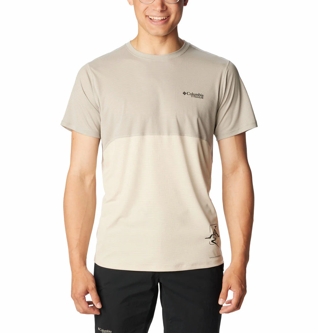 Columbia Men Grey Cirque River Graphic SS Crew