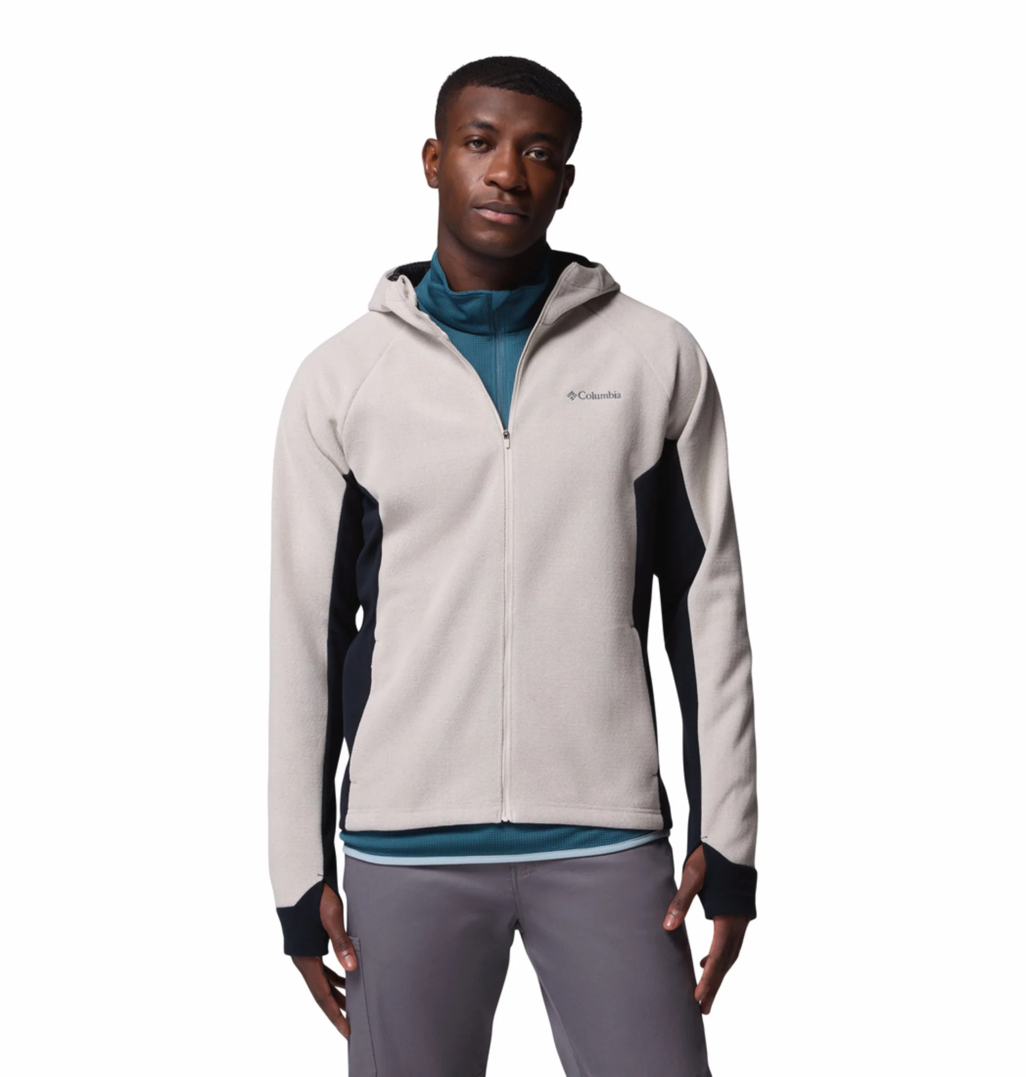 Columbia Men Grey OmniHeat Arctic Peak Fleece Jacket