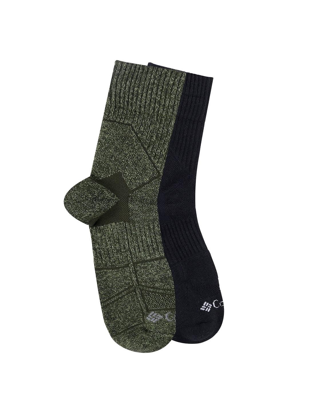 Columbia Men Black SOCKS MN 2P HIKE QTR-HEELPWR 2 (2 Pair) (Non Returnable)