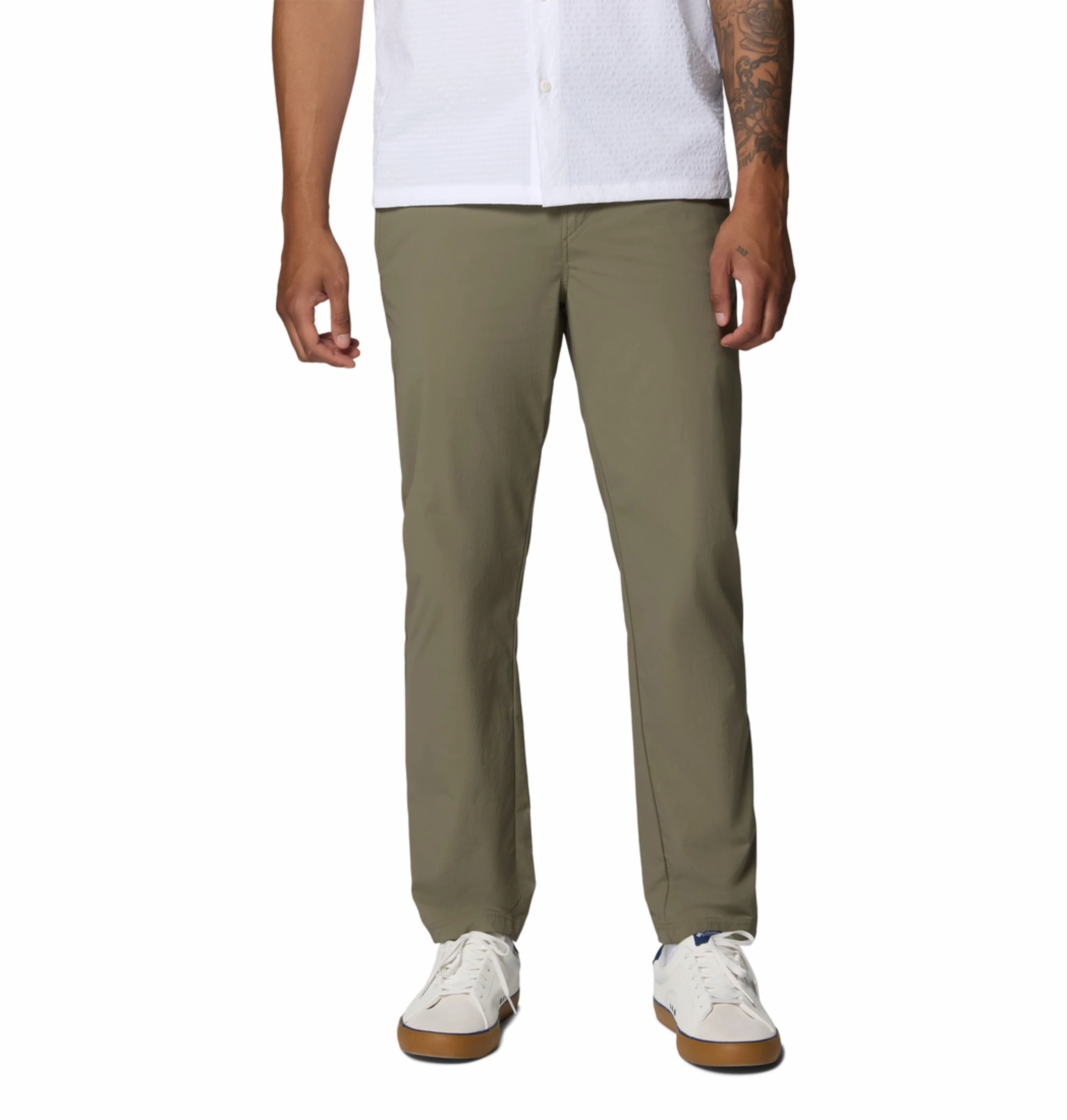Columbia Men Olive Green Omni-Freeze ROC Lite Chino Pant