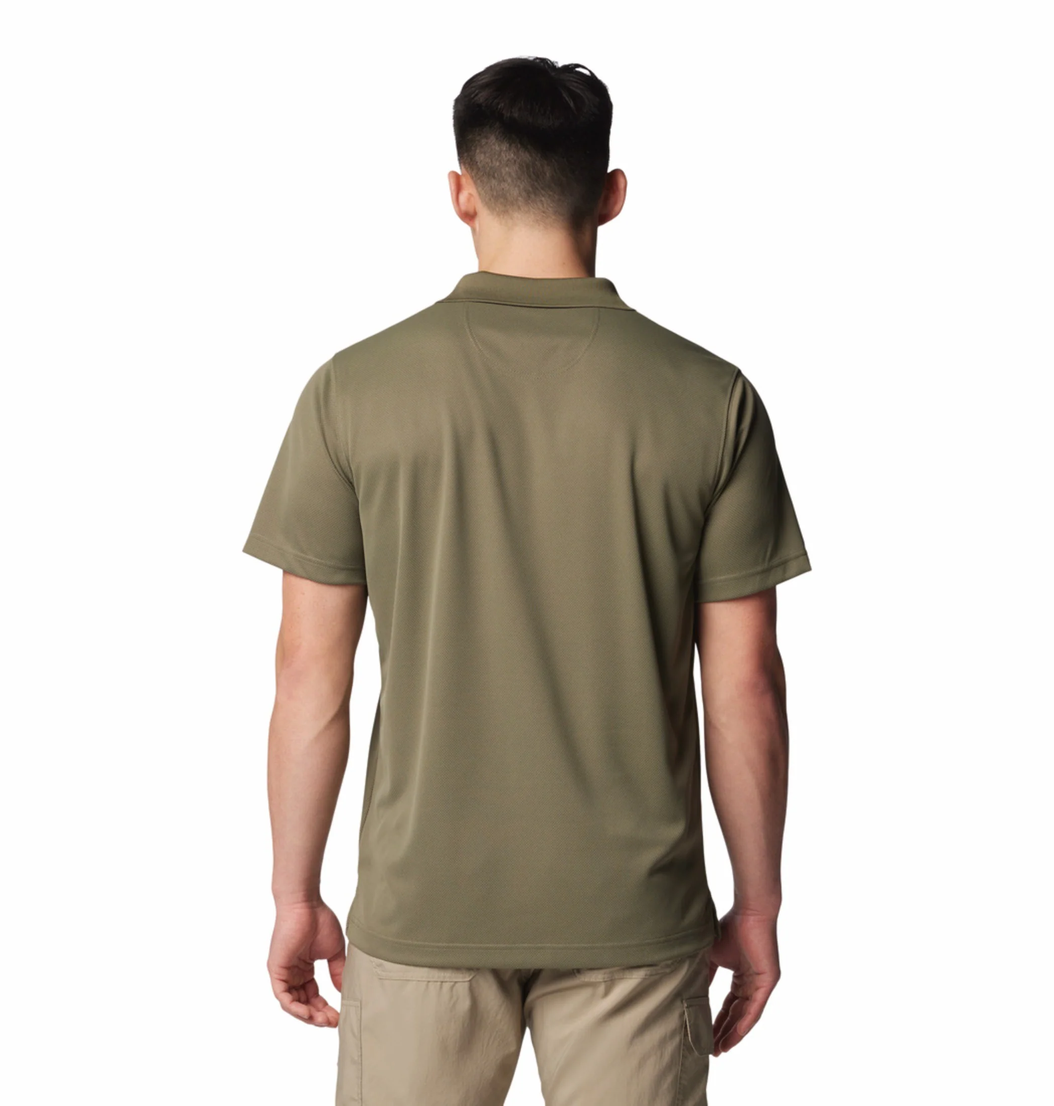 Columbia Men Olive Green Omni-Shade Utilizer Polo Tshirt