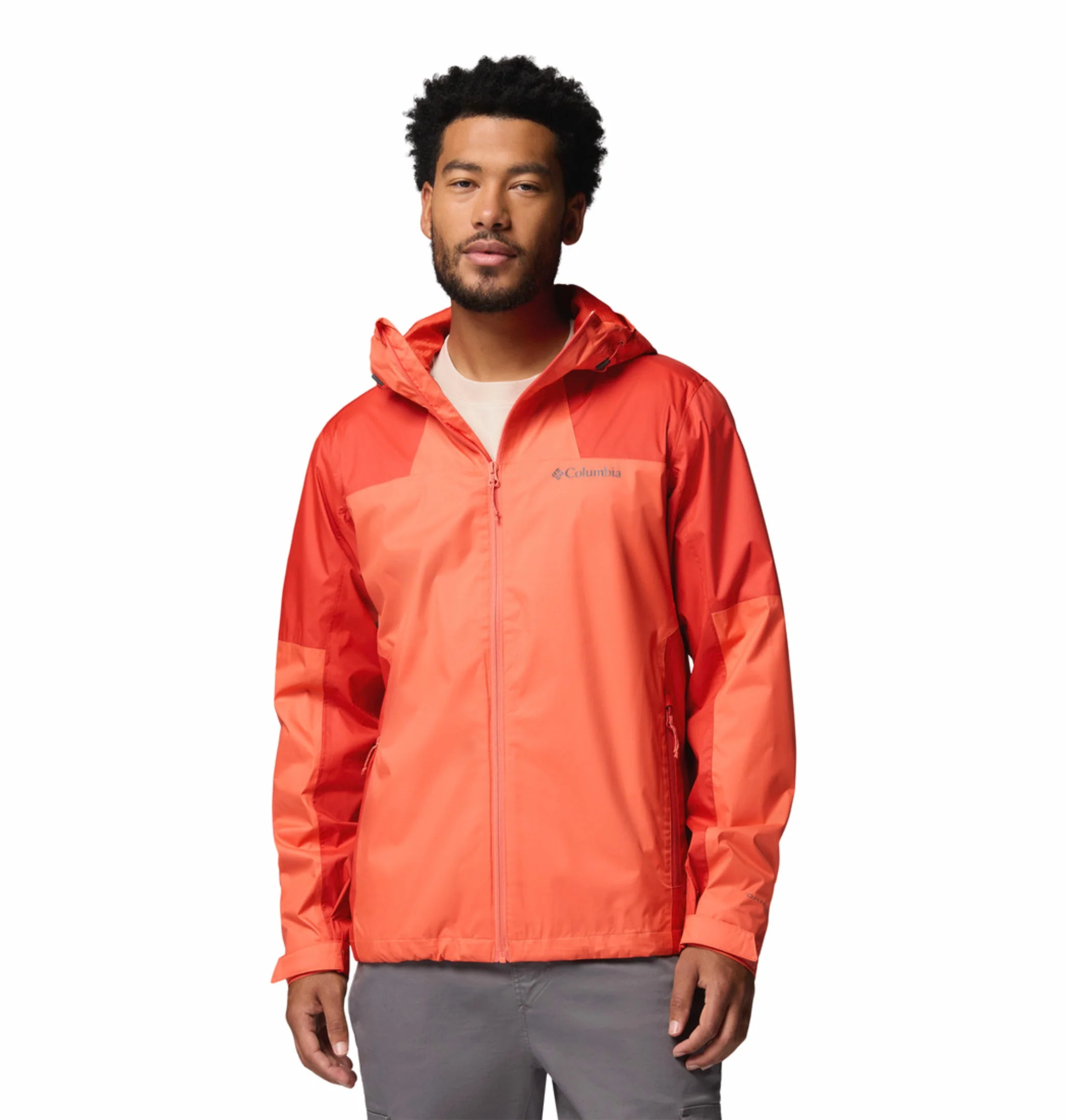 Columbia Men Orange Omni-Tech Inner Limits III Rain Jacket