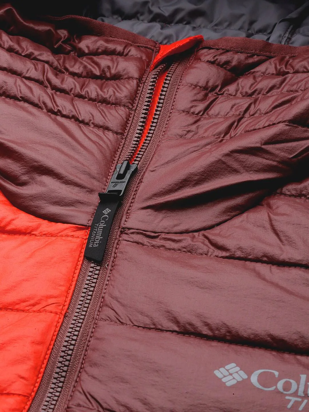 Columbia Men Orange Platinum Peak Hooded Jacket - Image 9