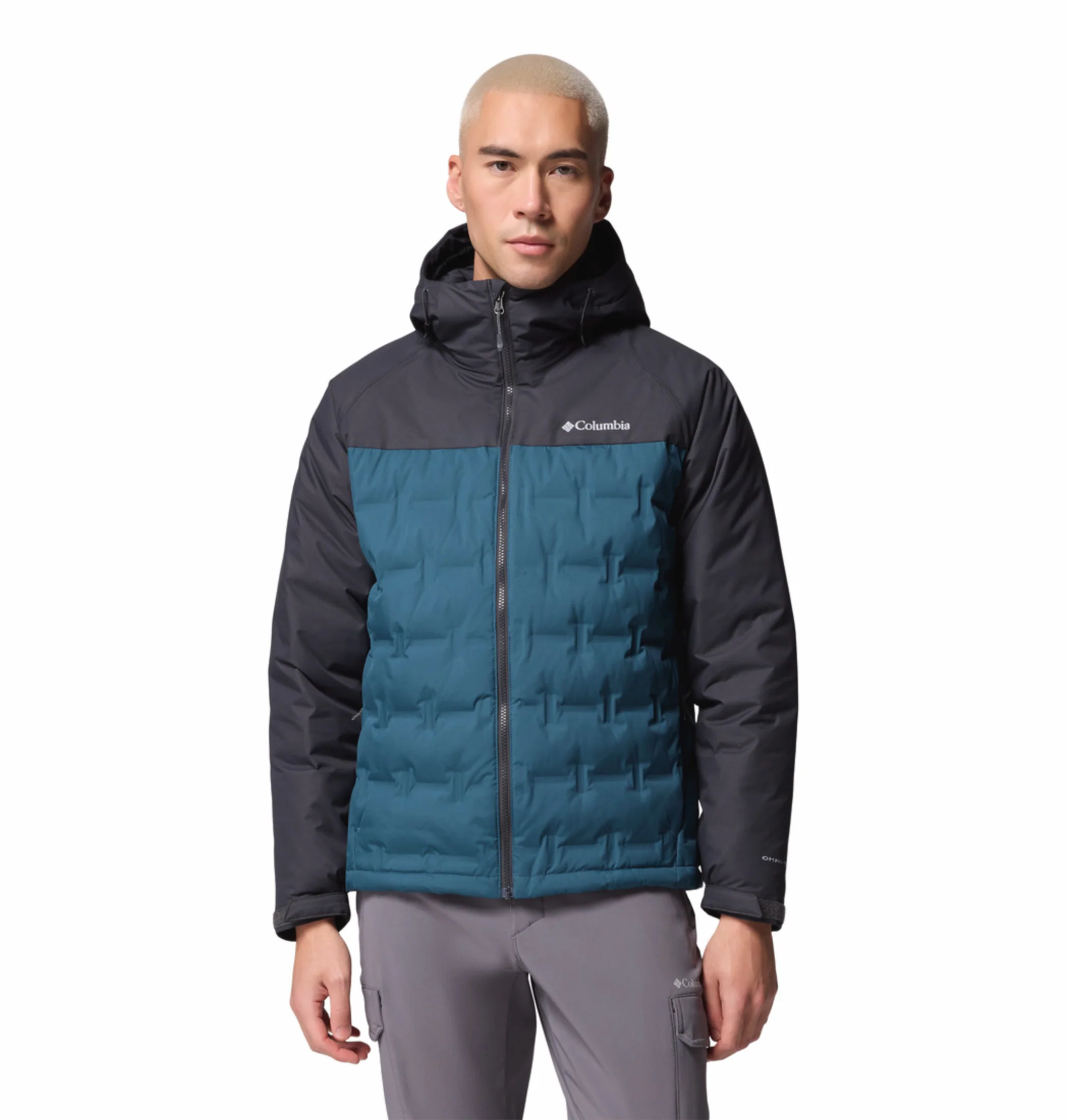 Columbia Men Teal HEAT SEAL Grand Trek III Down Jacket