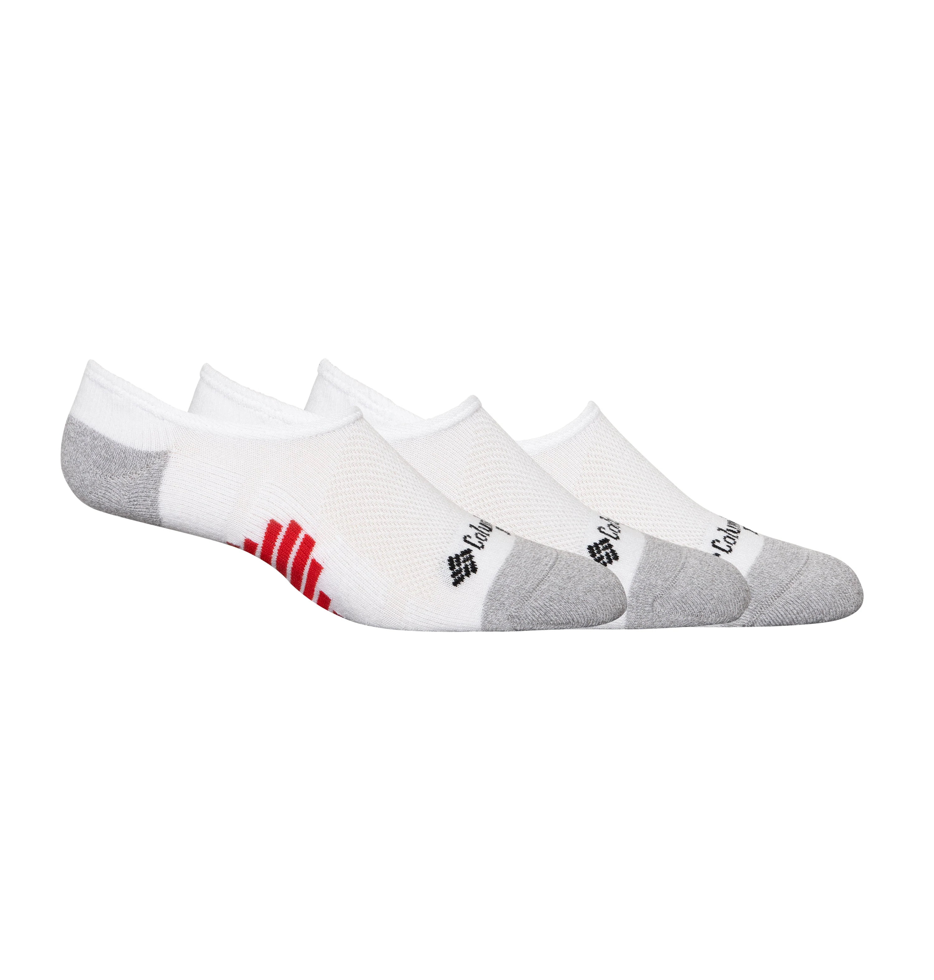 Columbia Men White 4P PFG Eclps Liner Socks - Pack of 2