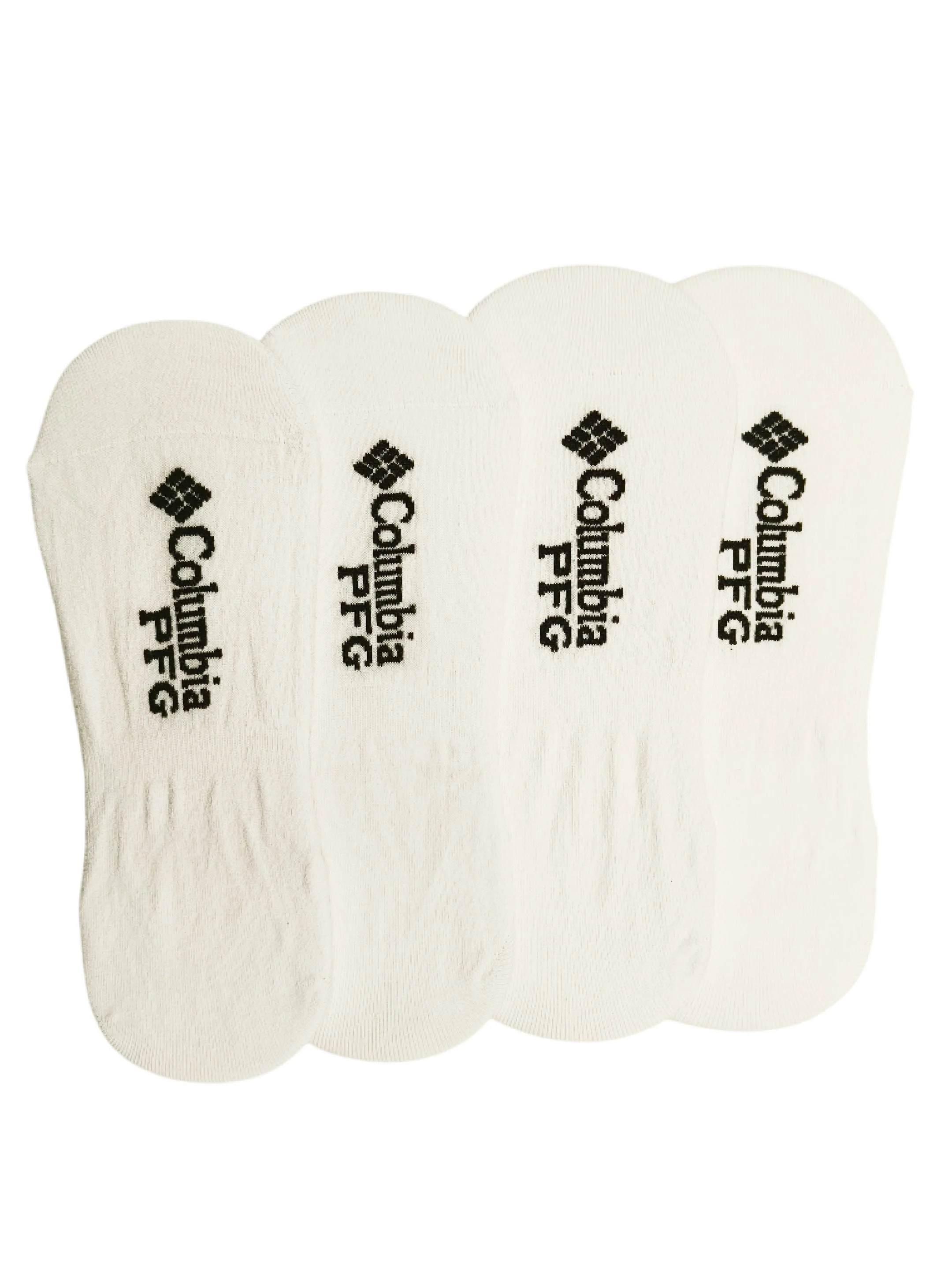 Columbia Men White PFG Basic Liner 4P Socks - Pack of 2