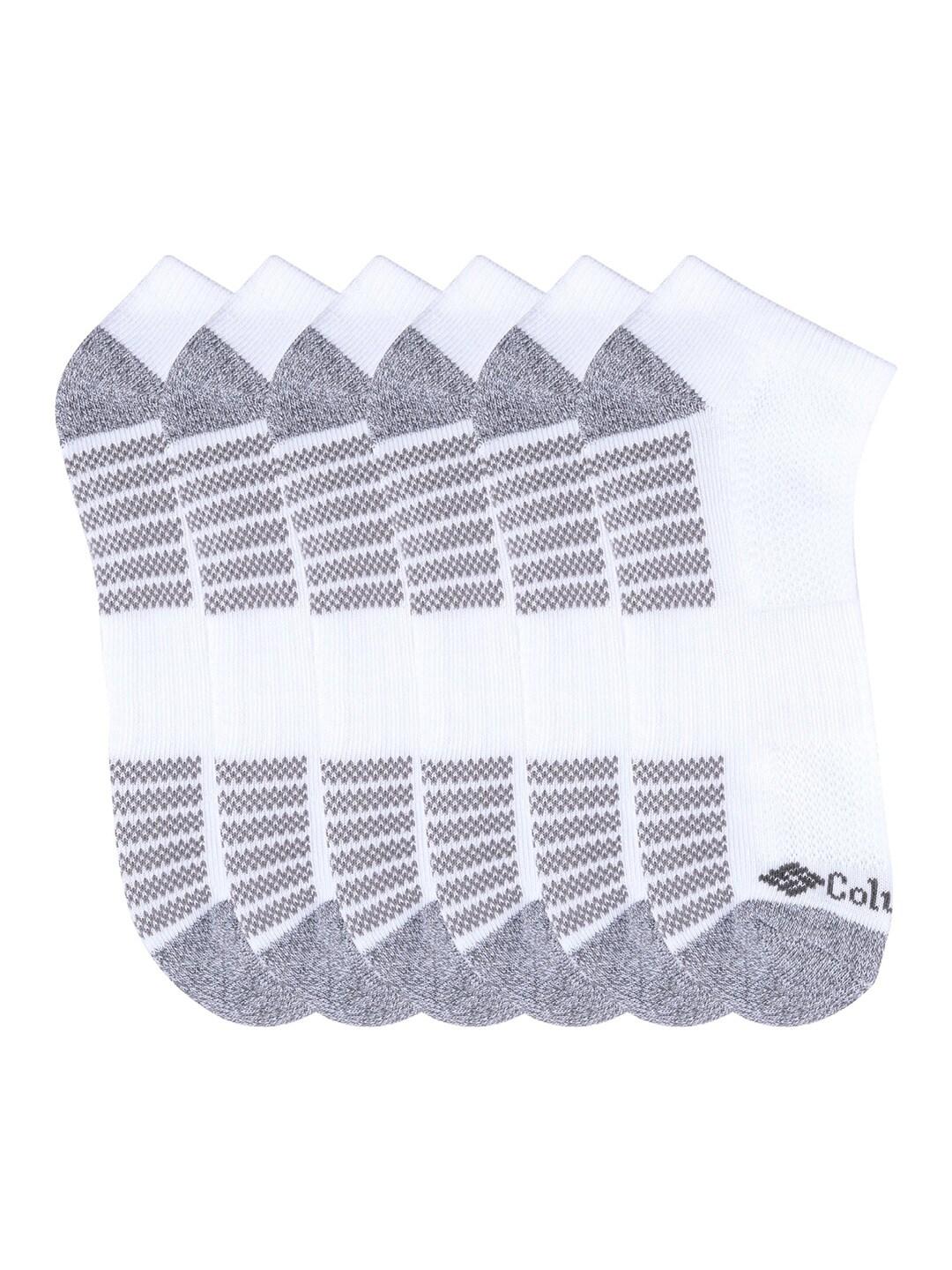 Columbia Men White SOCKS MN 6P NS/PIQ FTBED 6 PAIR (6 Pair) (Non Returnable) - Image 2